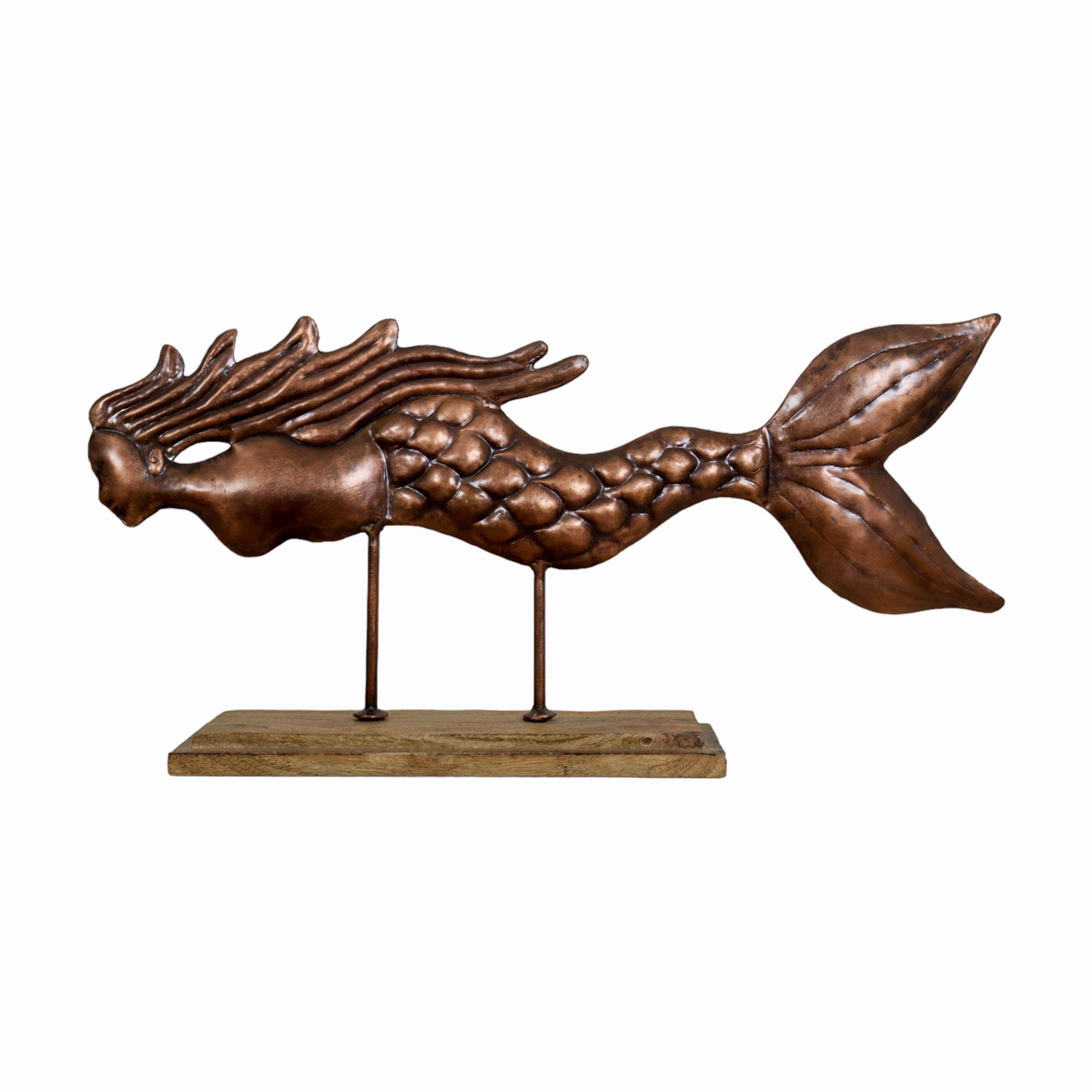 Mermaid fish statue