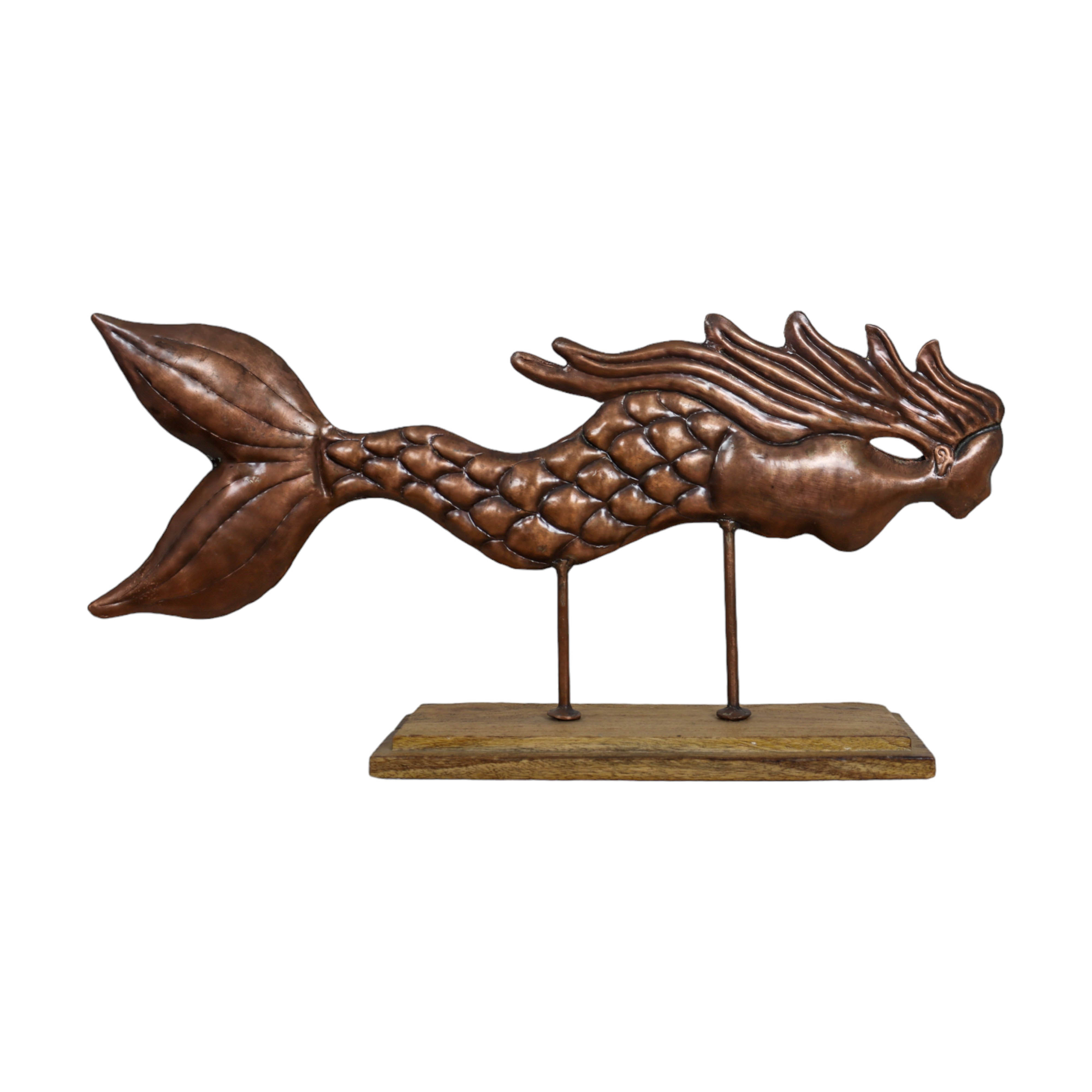 Mermaid fish statue