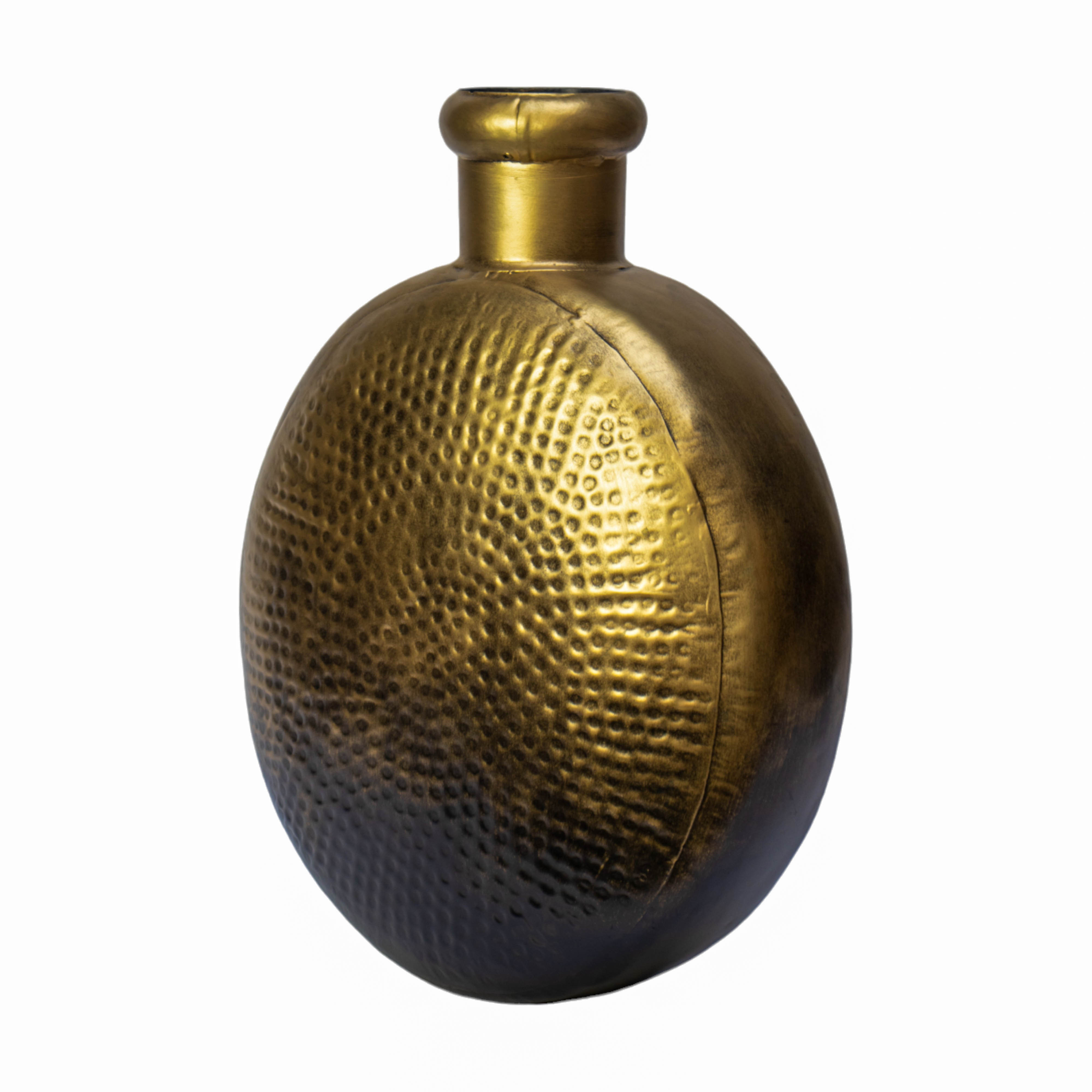 Golden Metal Flower Vase