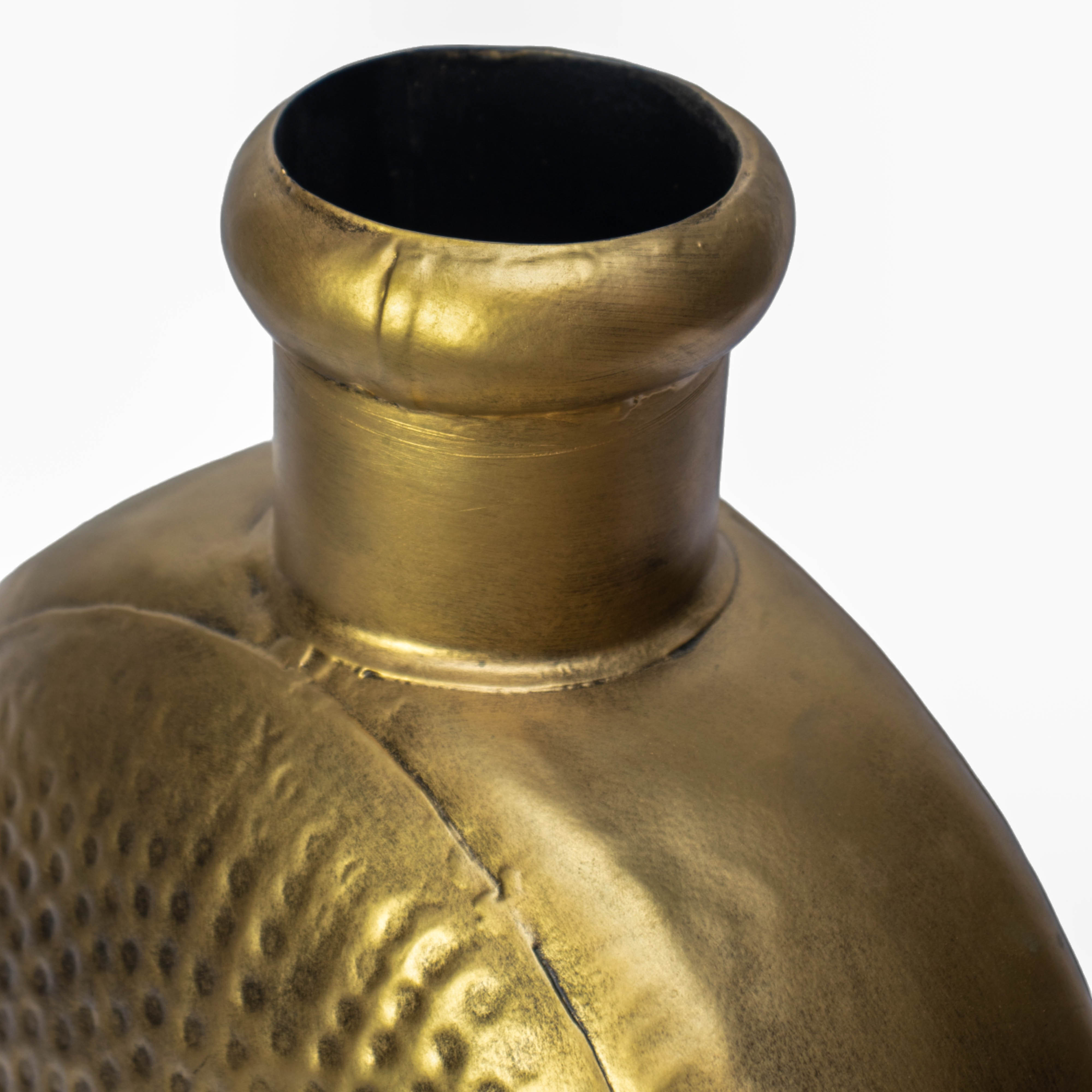 Golden Metal Flower Vase