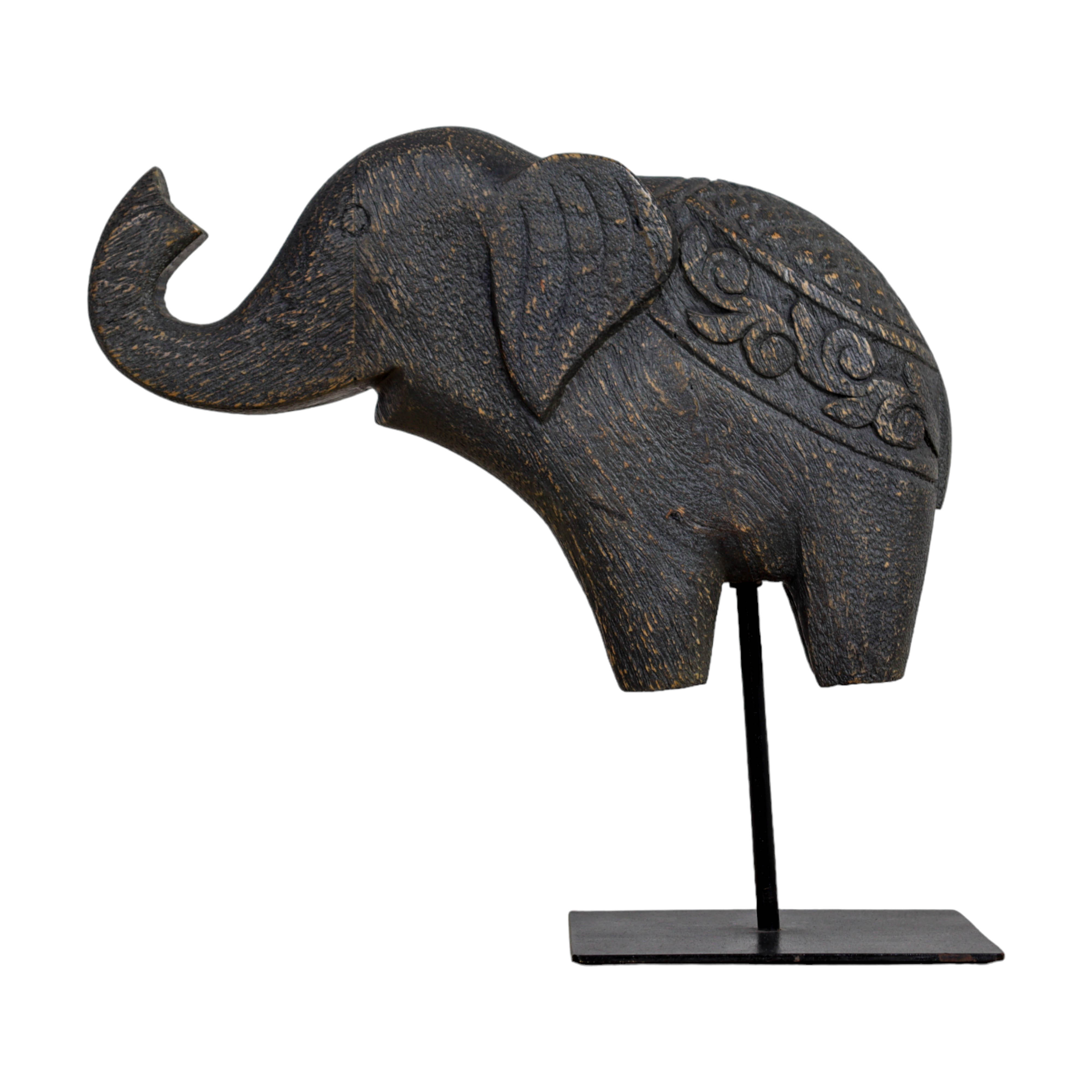 Beautiful Textured Wooden Elephant