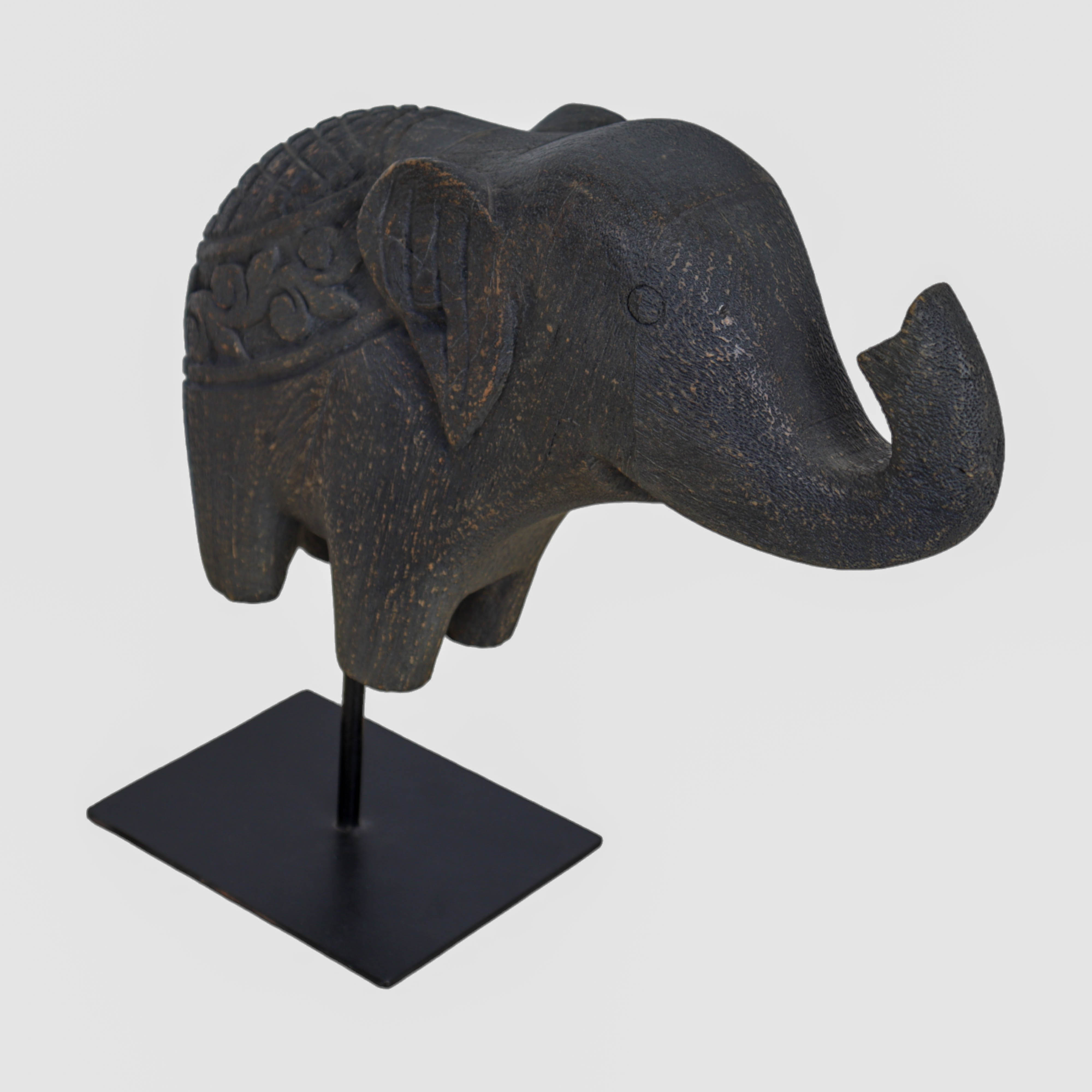 Beautiful Textured Wooden Elephant