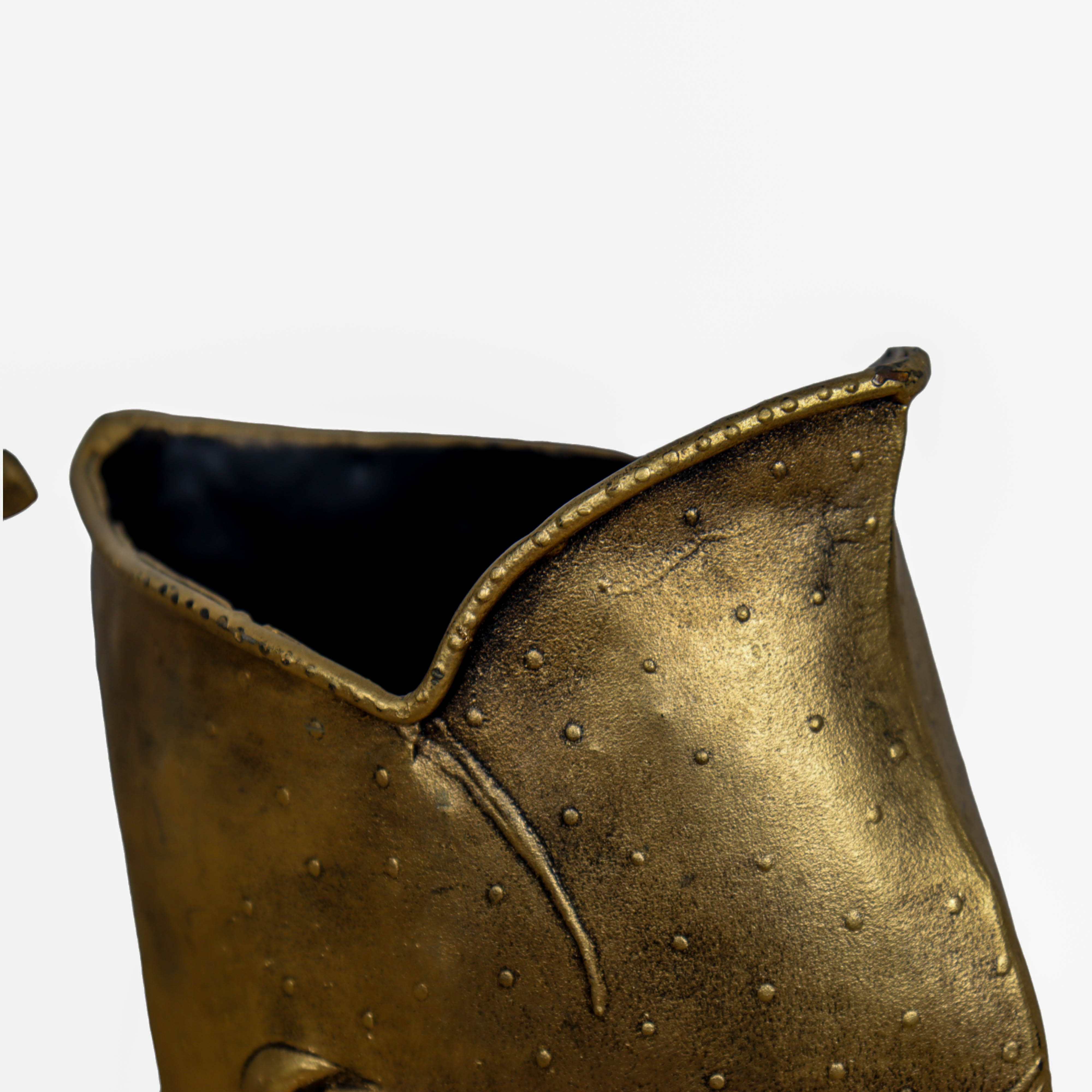 Golden Metal Fish Design Planter