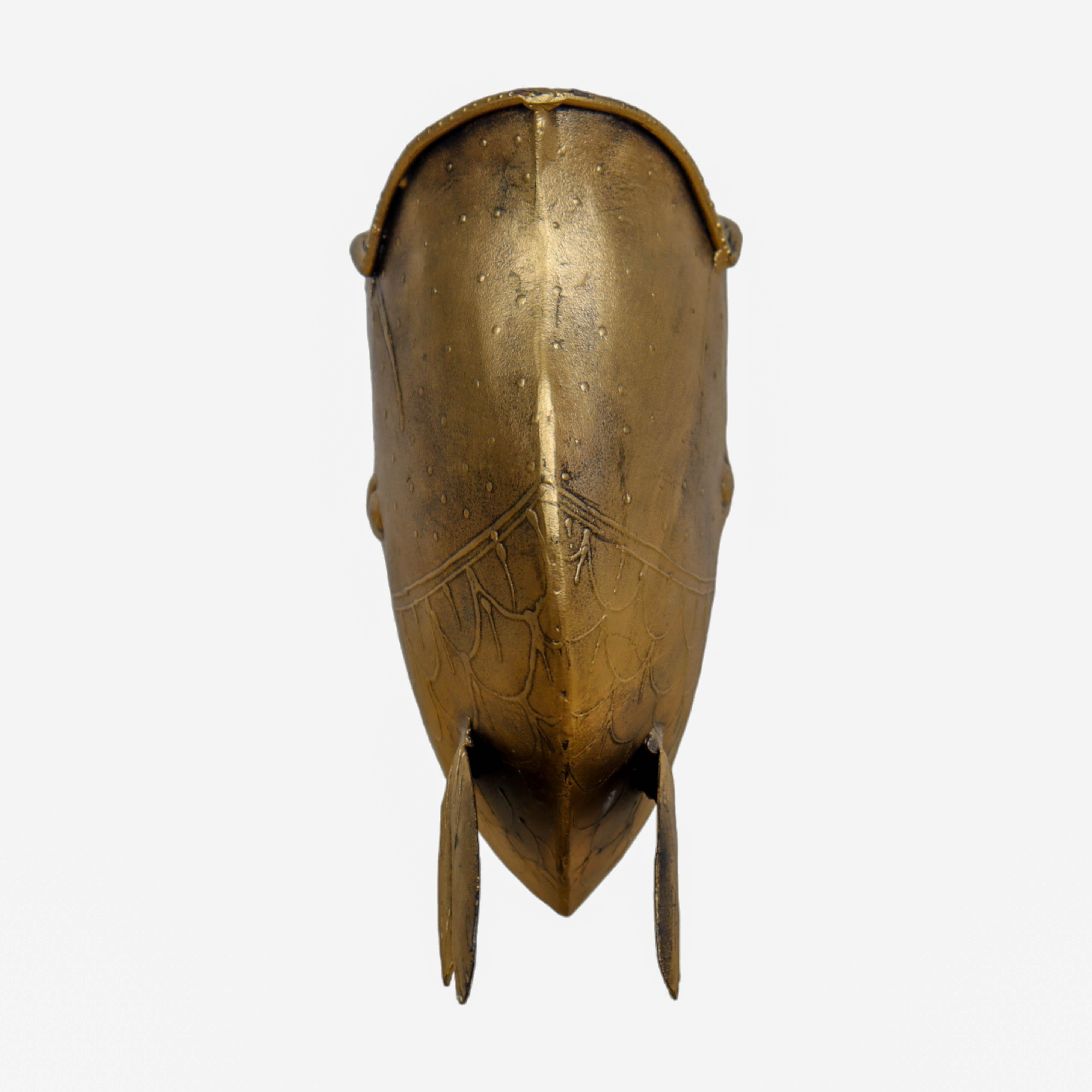 Golden Metal Fish Design Planter
