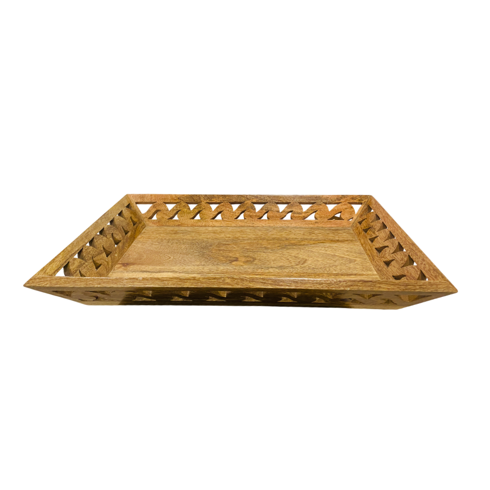 Wooden Carved Serving Tray