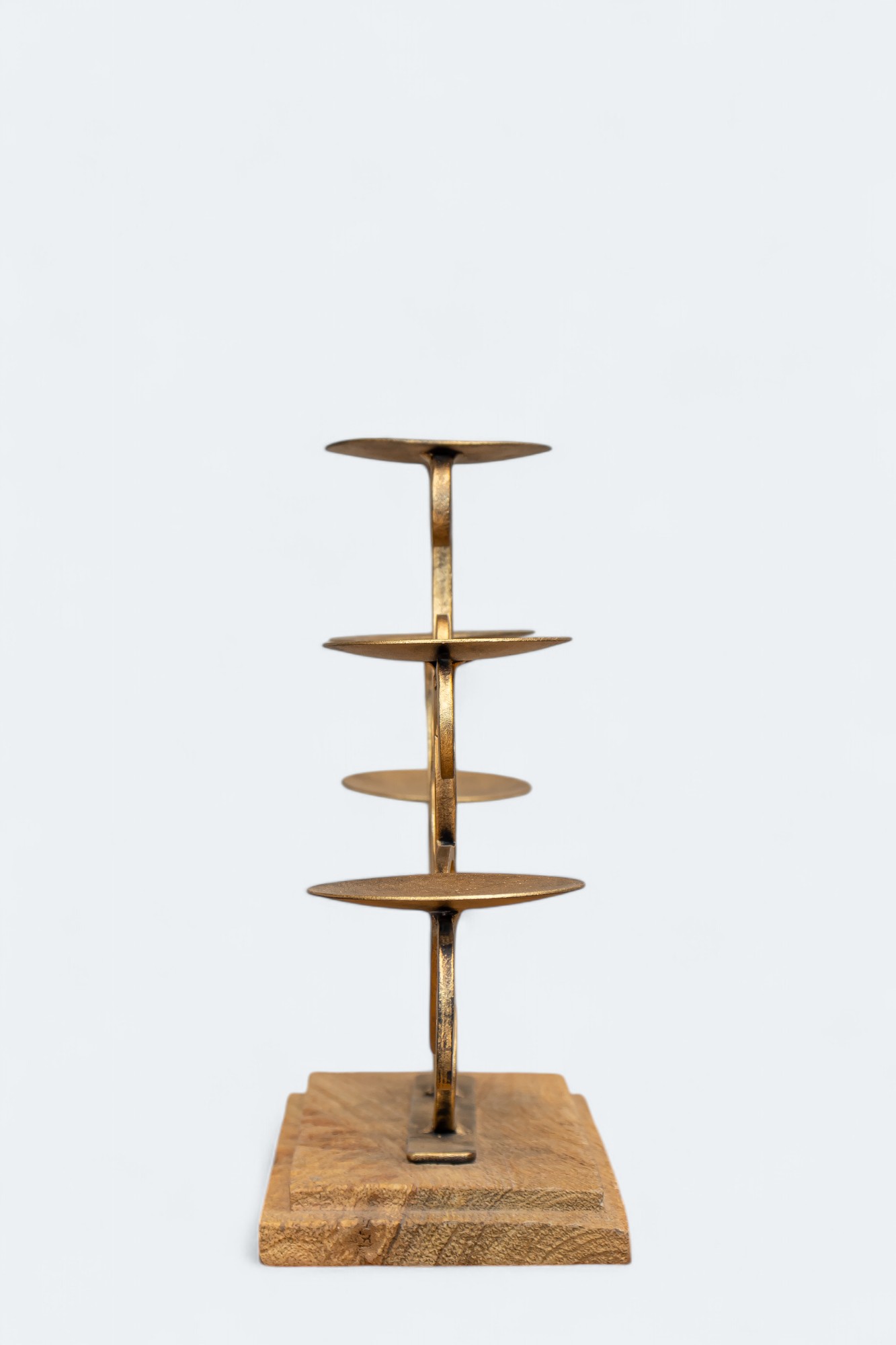 Golden 5 Tealight Candle Holder Stand