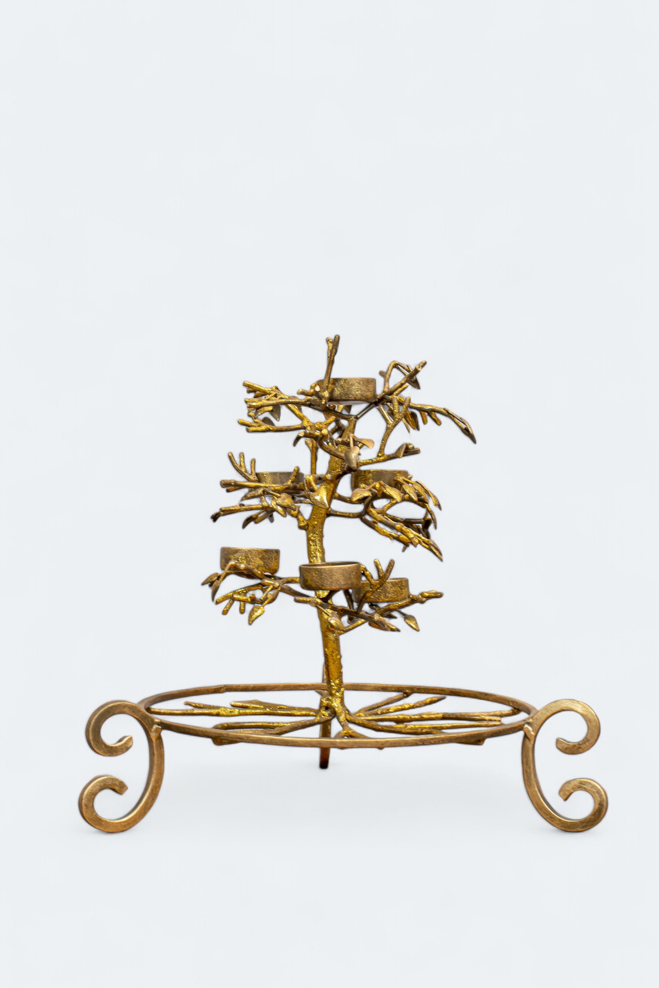 Golden Tree Votive Candle Holder