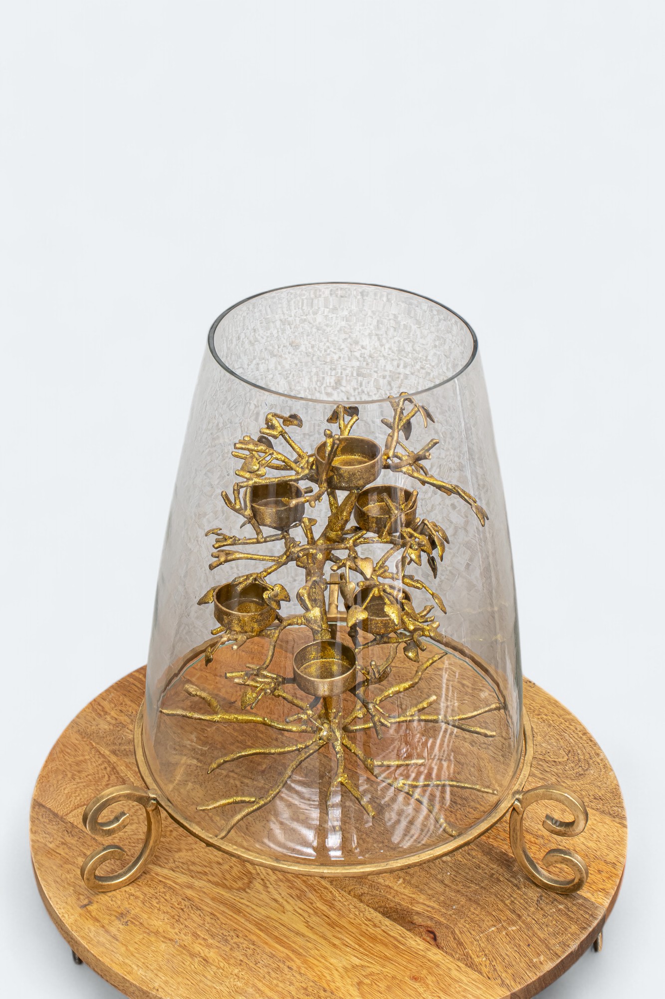 Golden Tree Votive Candle Holder