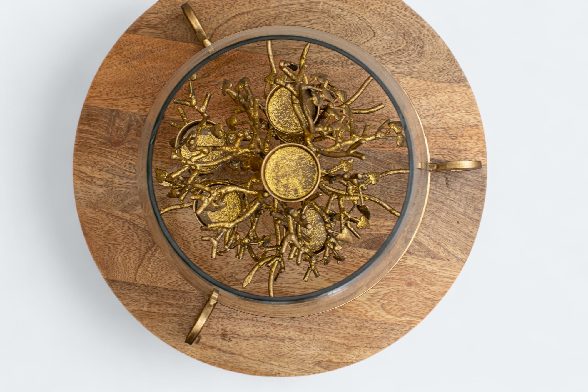 Golden Tree Votive Candle Holder