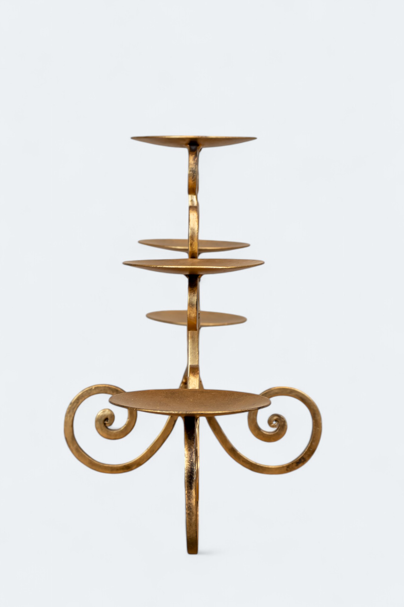 Antiqued Iron 5-Candle Stand