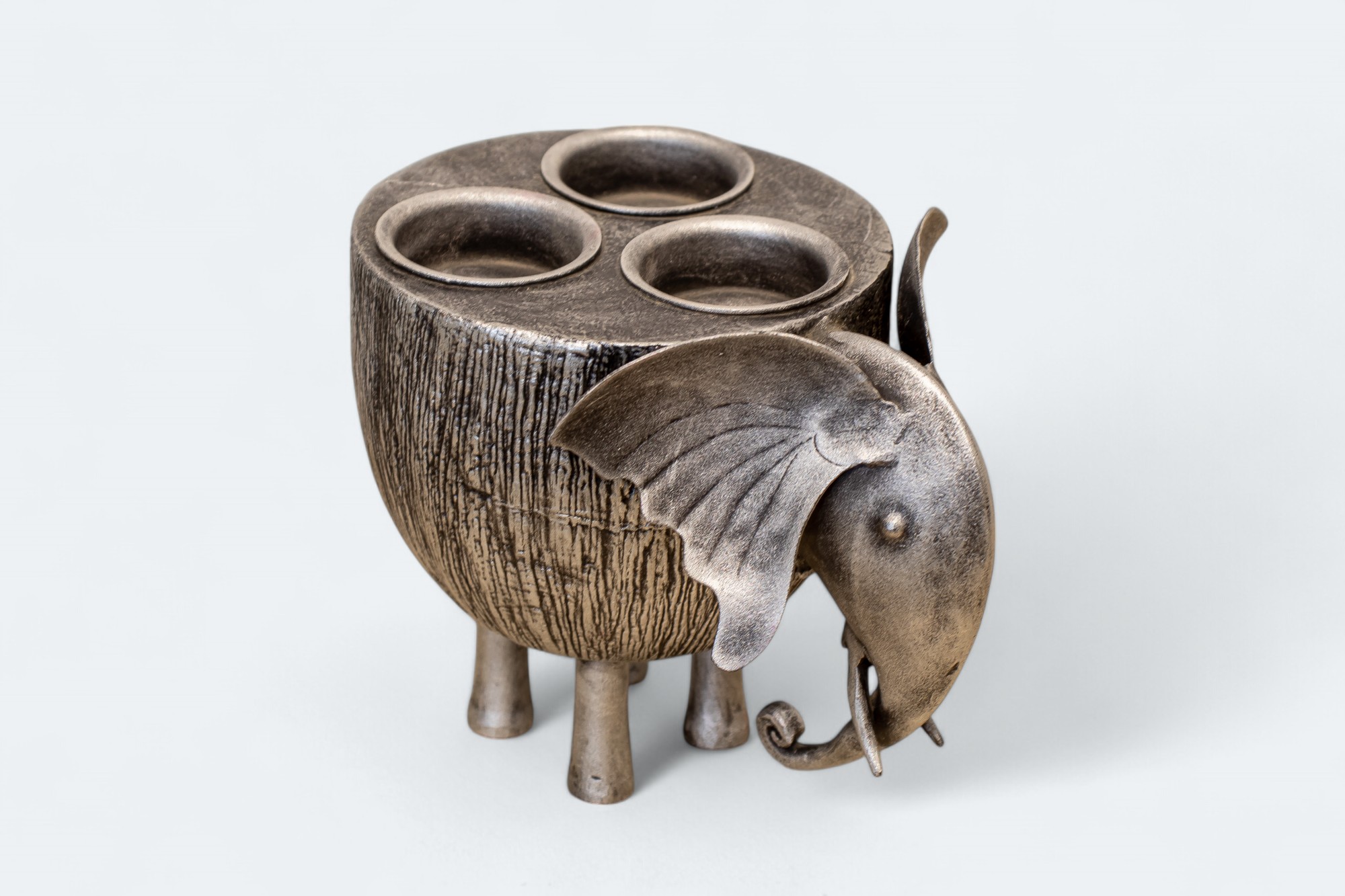 Elephant Votive 3 Candle Holder Stand