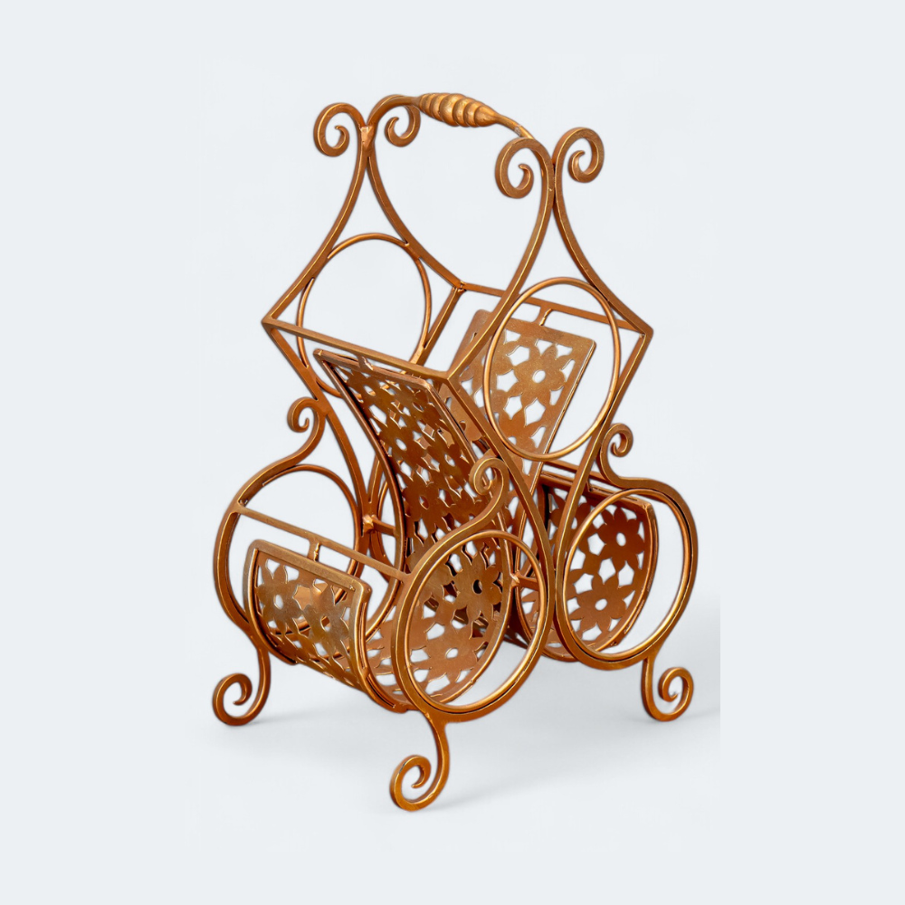 Gold Metallic Stylish Wine Rack