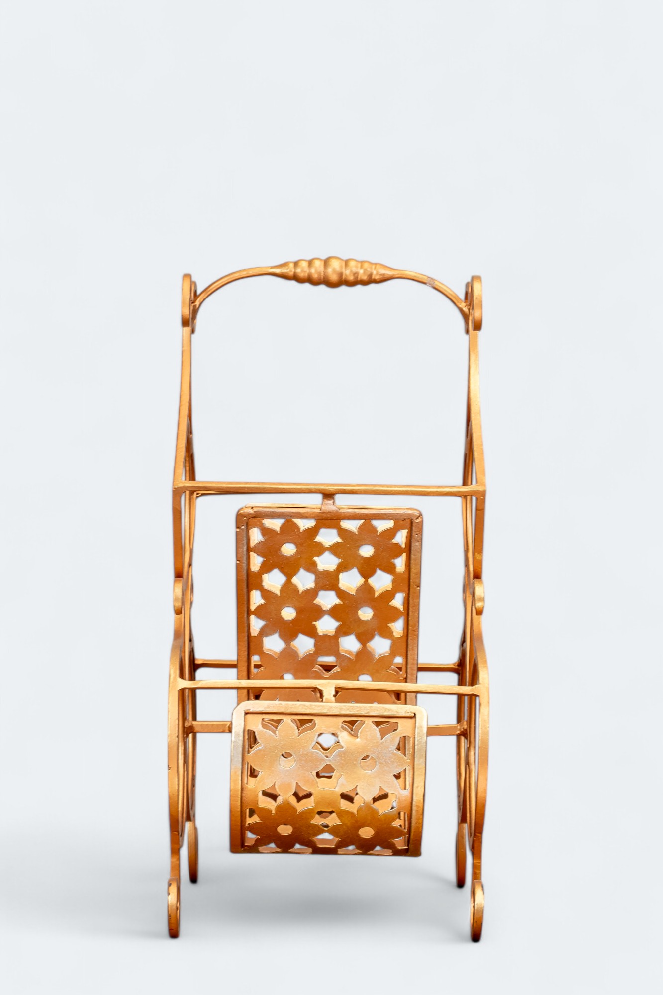 Gold Metallic Stylish Wine Rack