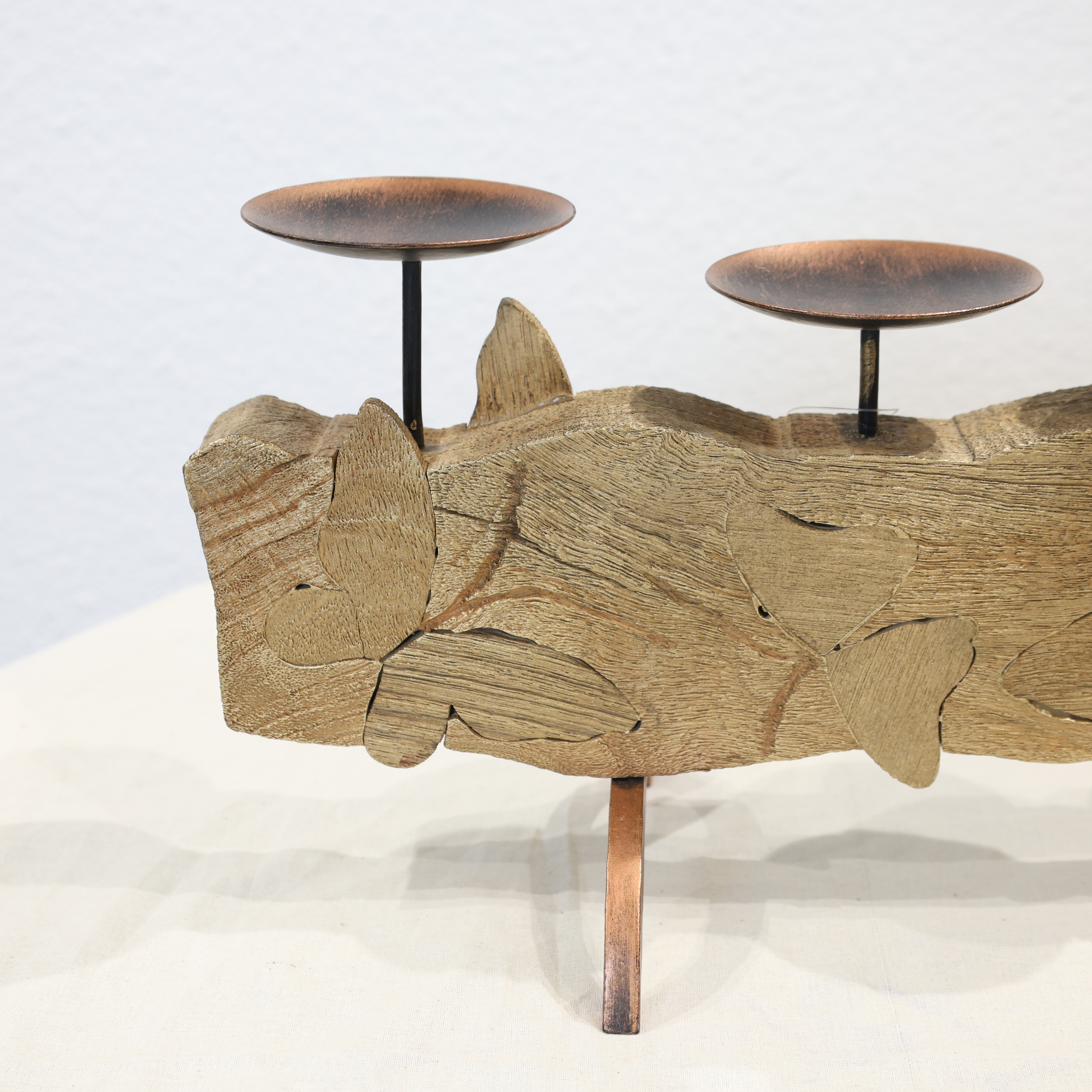 Wooden Butterfly Votive candle Stand