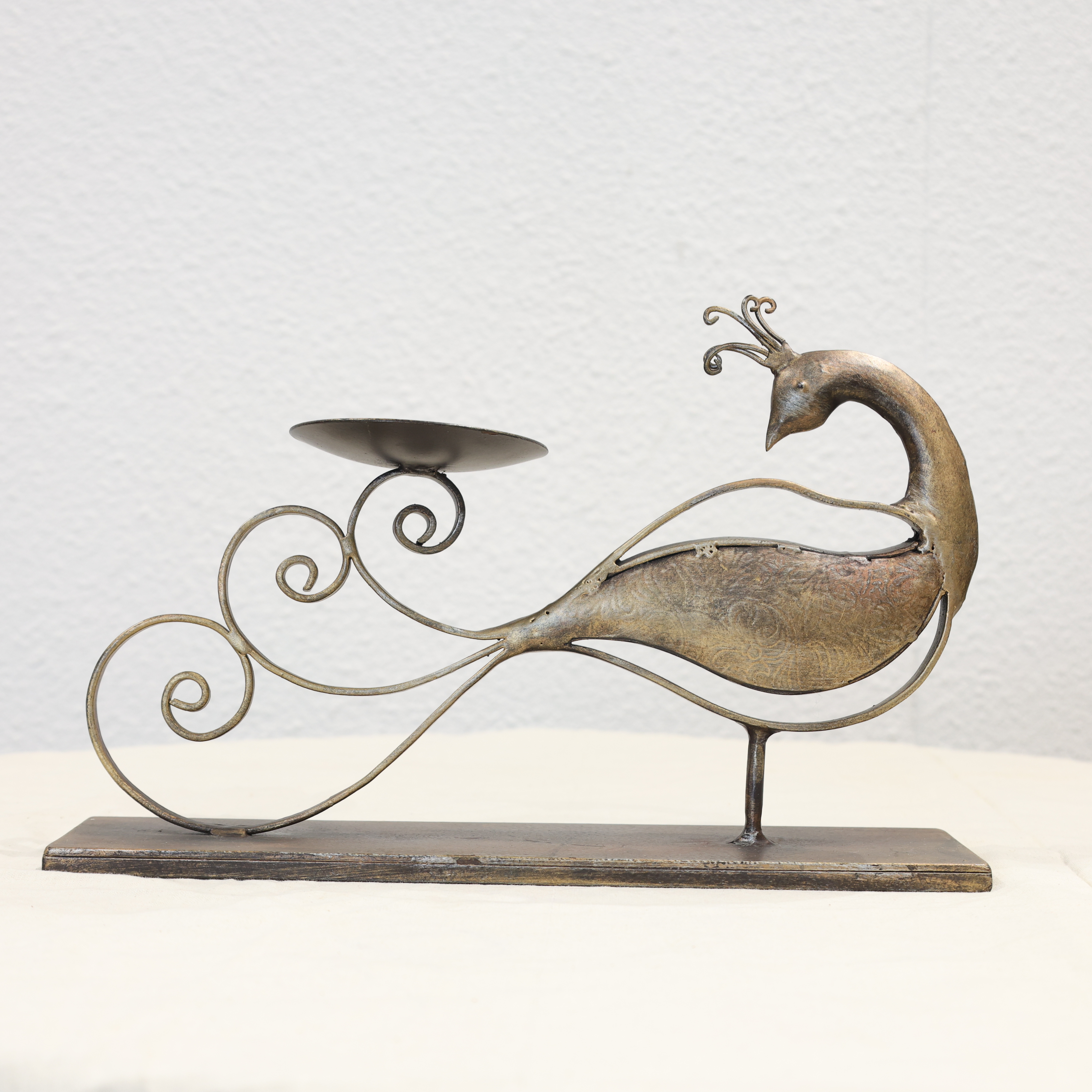 Peafowl Votive Candle Stand