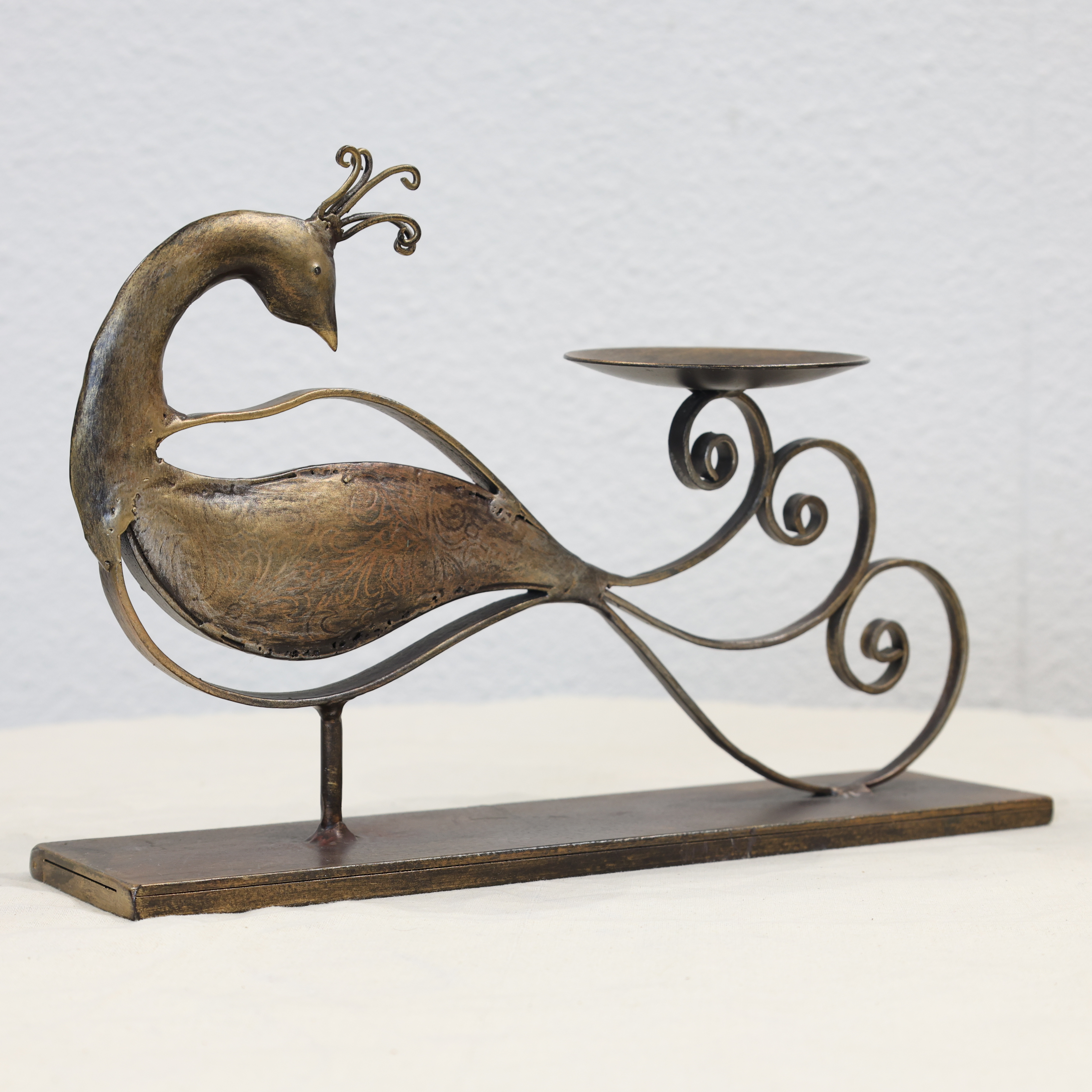 Peafowl Votive Candle Stand
