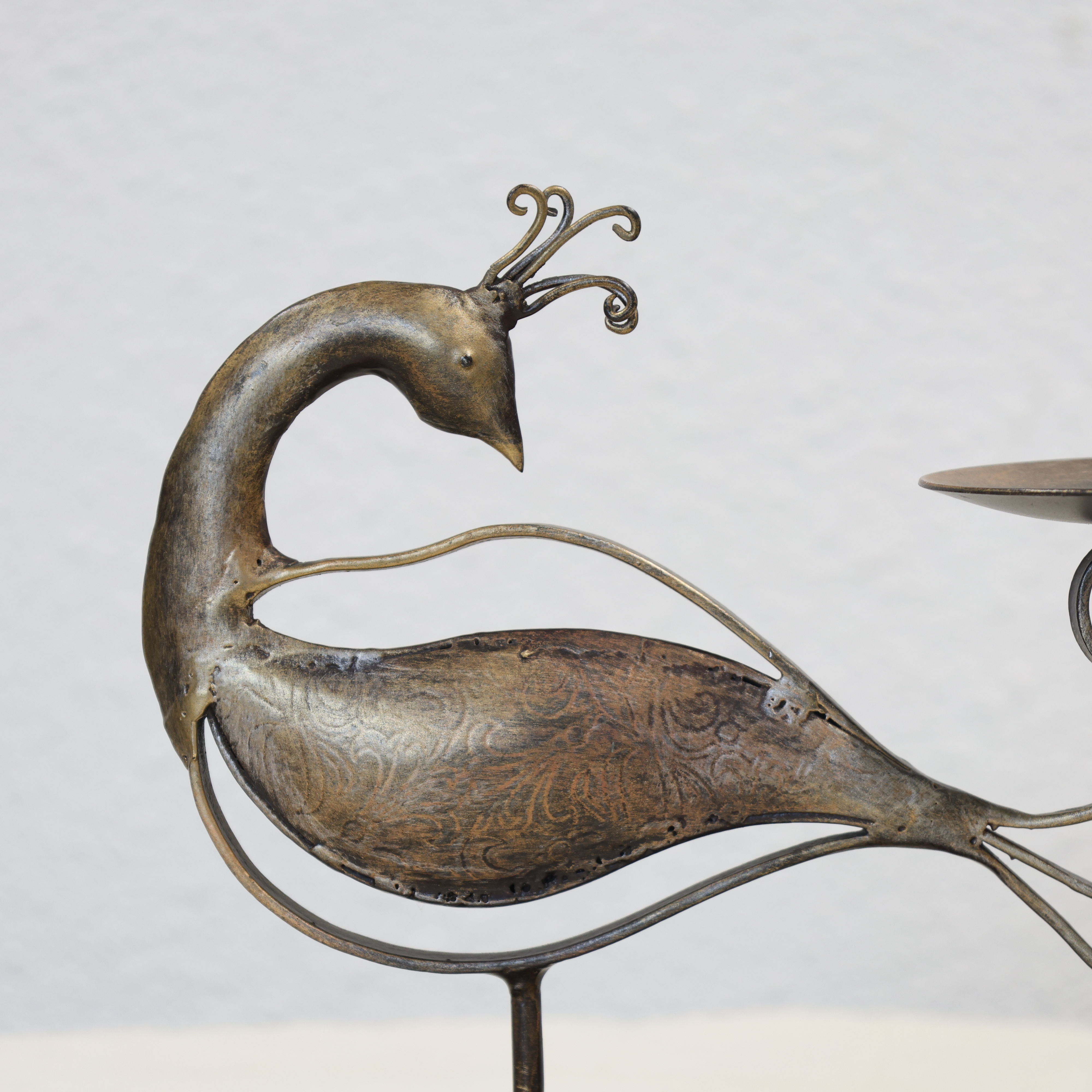 Peafowl Votive Candle Stand