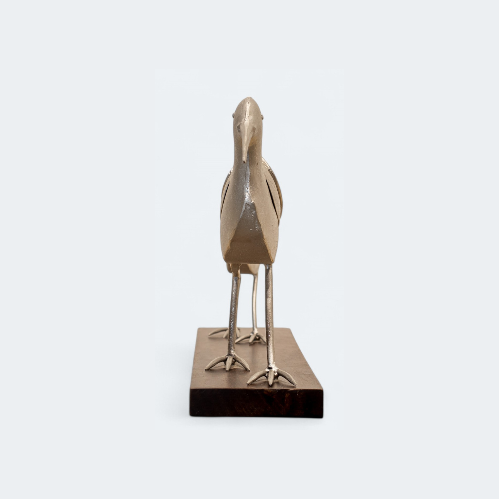 Elegant White Bird Pair Statue