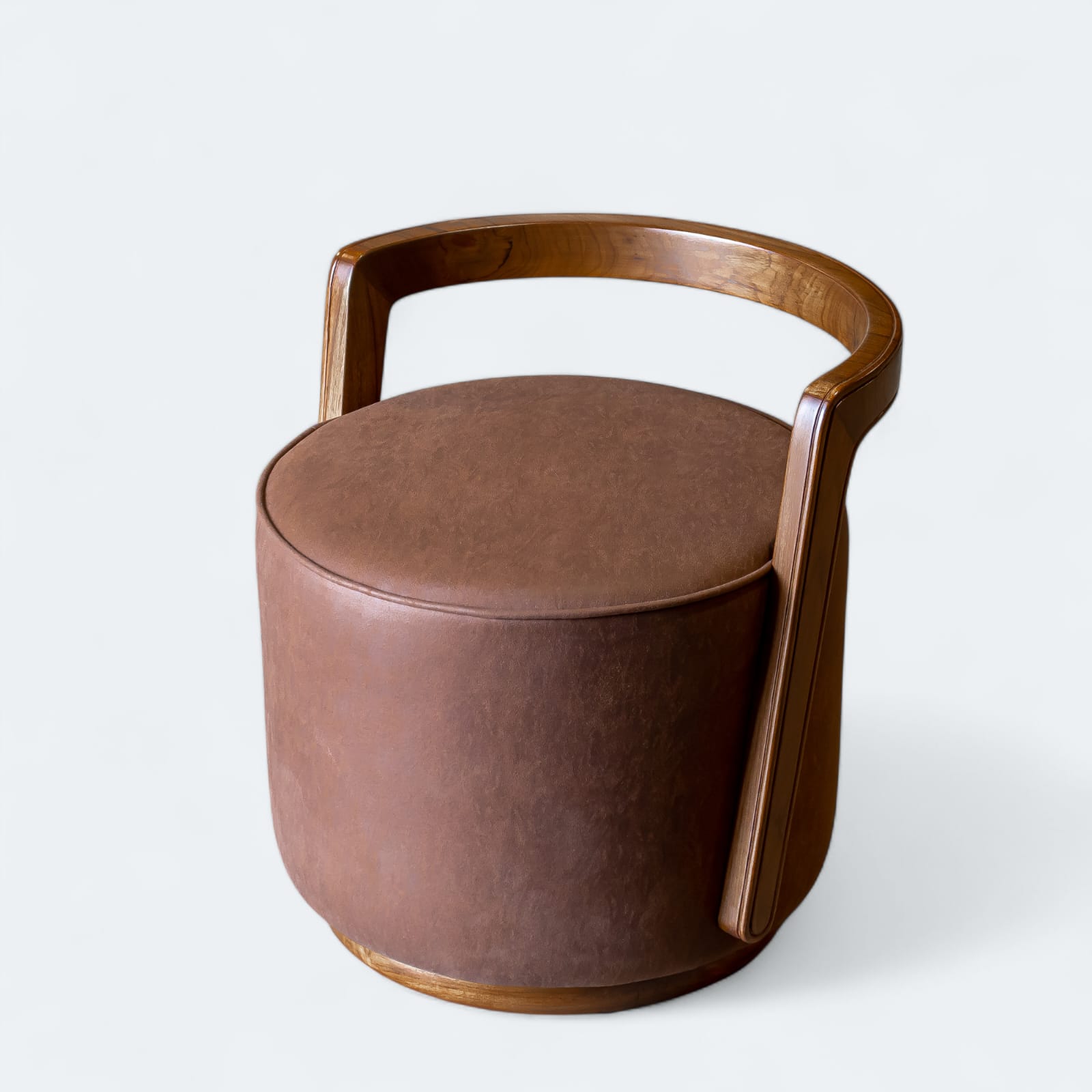 Premium Teak Wood Pouffe