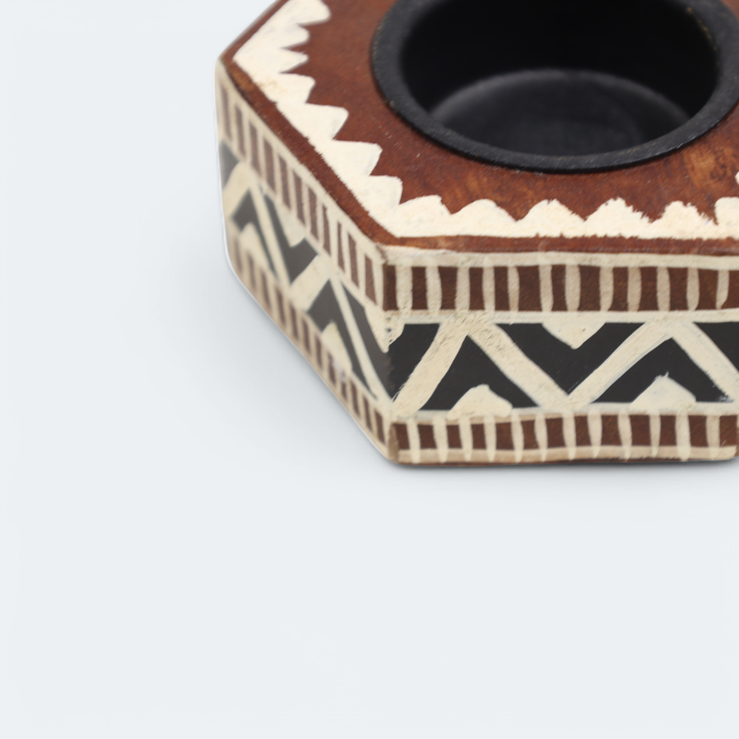 Hand-Carved Block Tea-Light Holder
