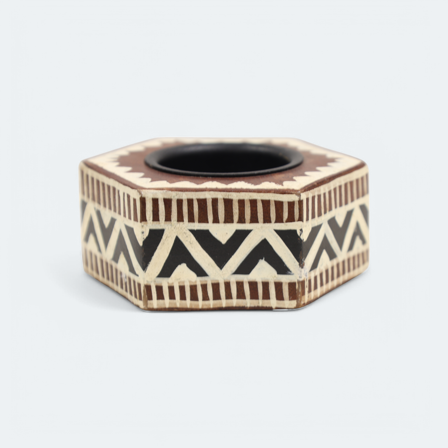 Hand-Carved Block Tea-Light Holder