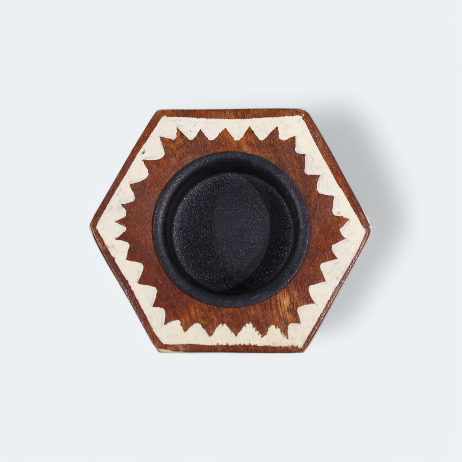 Hand-Carved Block Tea-Light Holder