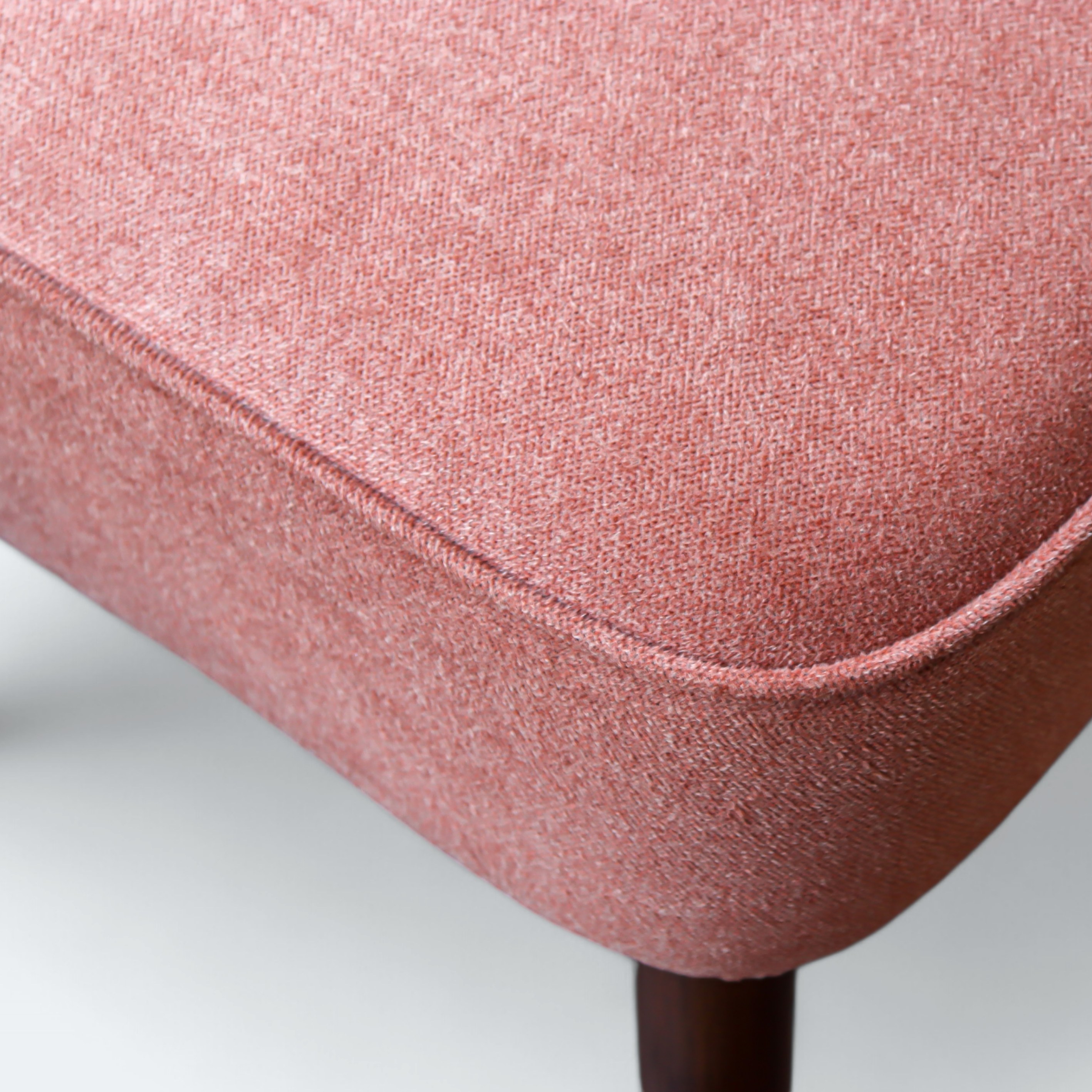 Premium Pink Teak Wood Pouffe
