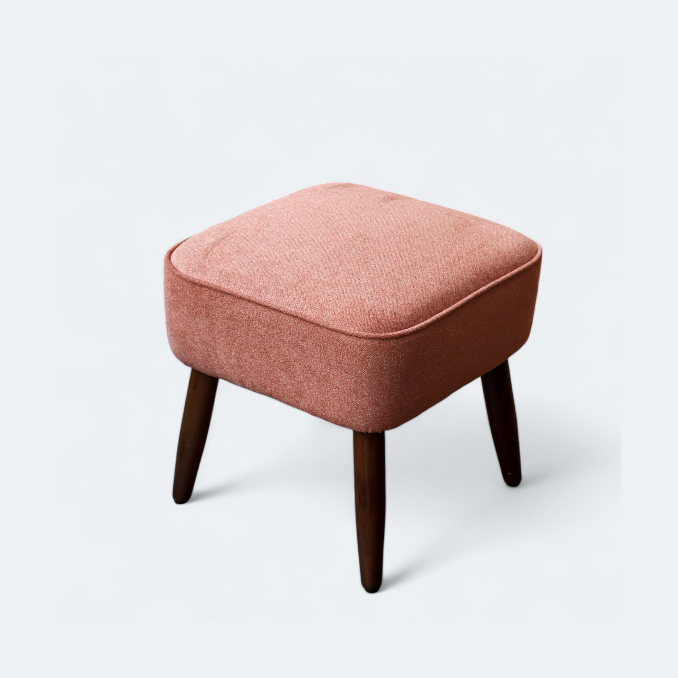 Premium Pink Teak Wood Pouffe