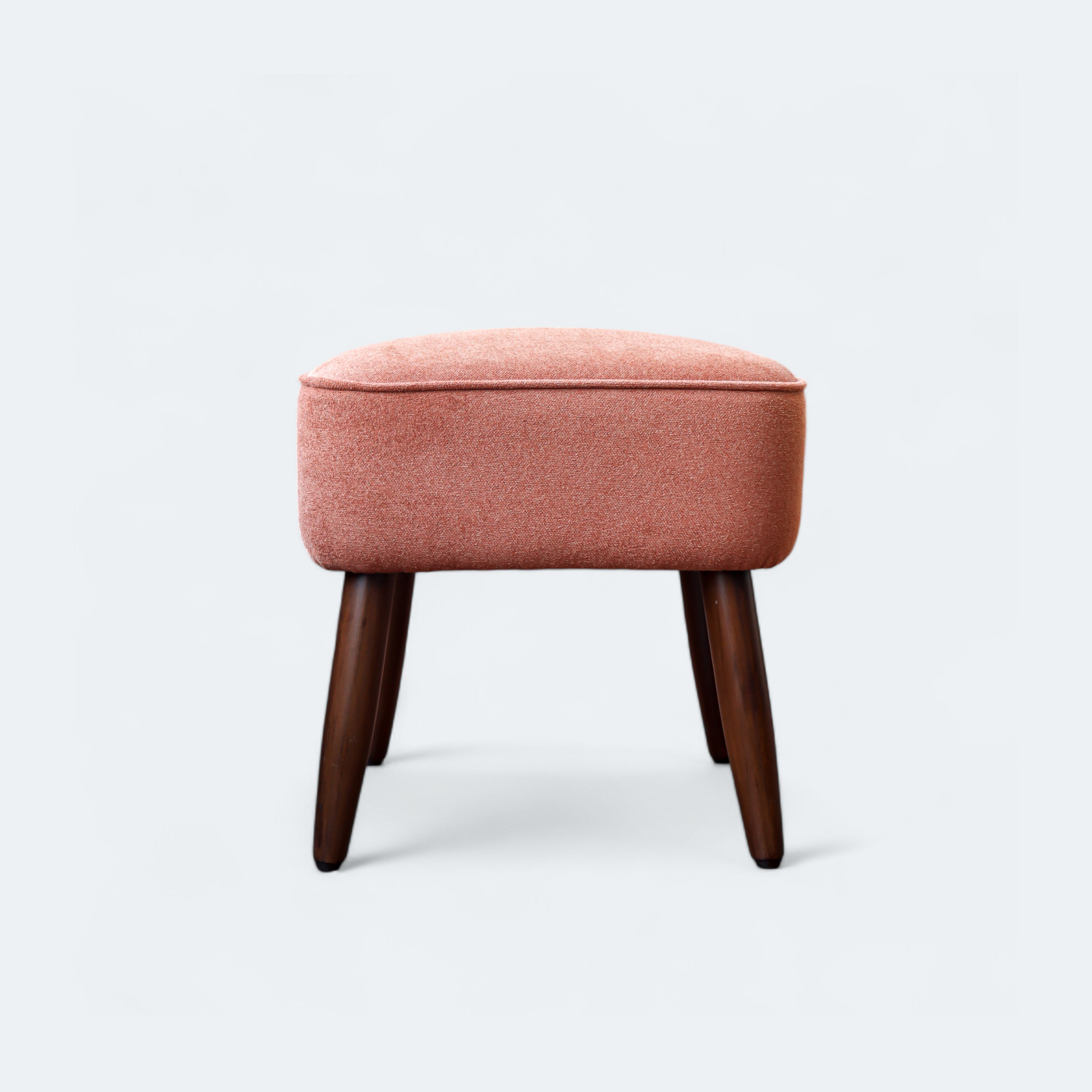 Premium Pink Teak Wood Pouffe