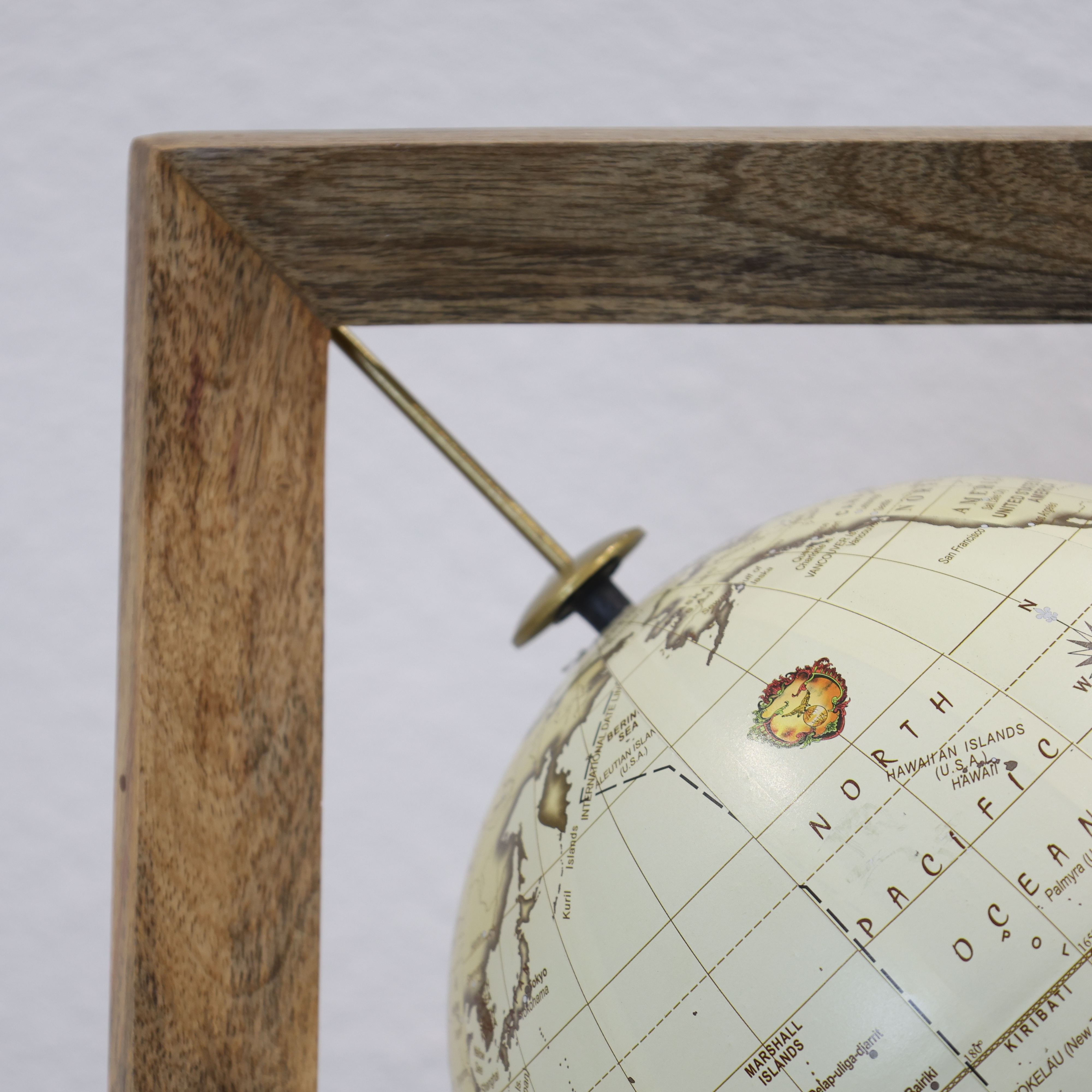 Wooden Frame Globe