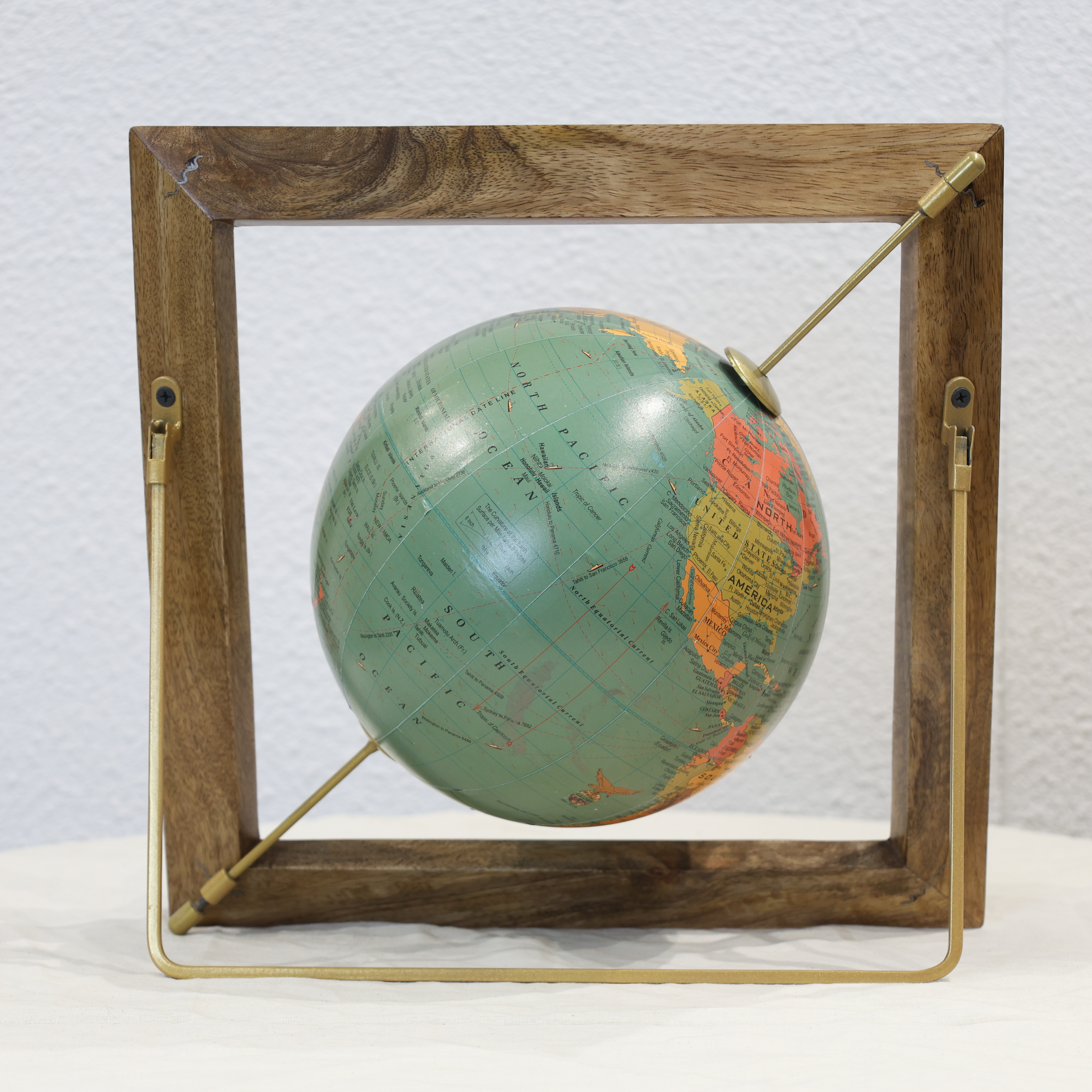 Unique Wooden Frame Globes