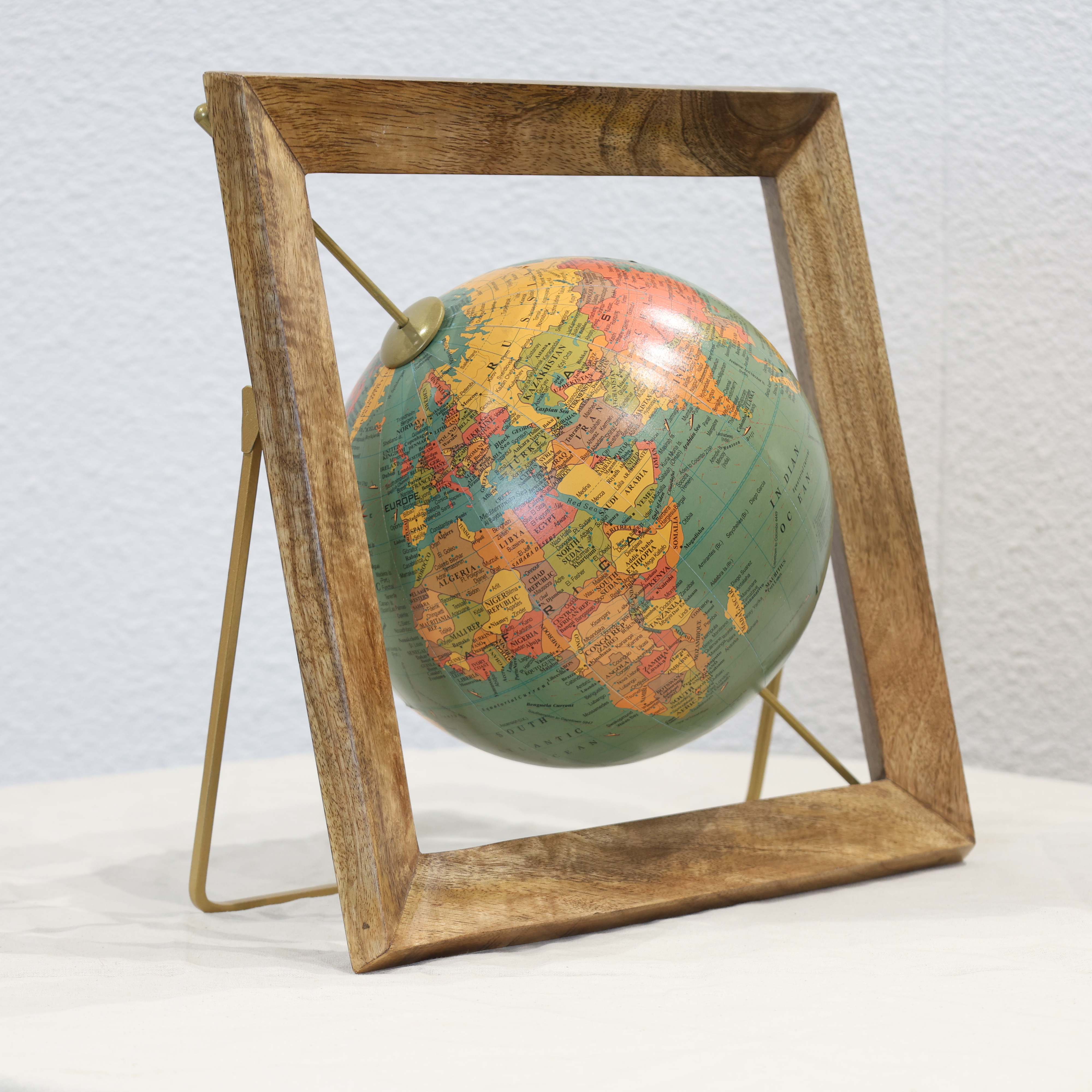 Unique Wooden Frame Globes