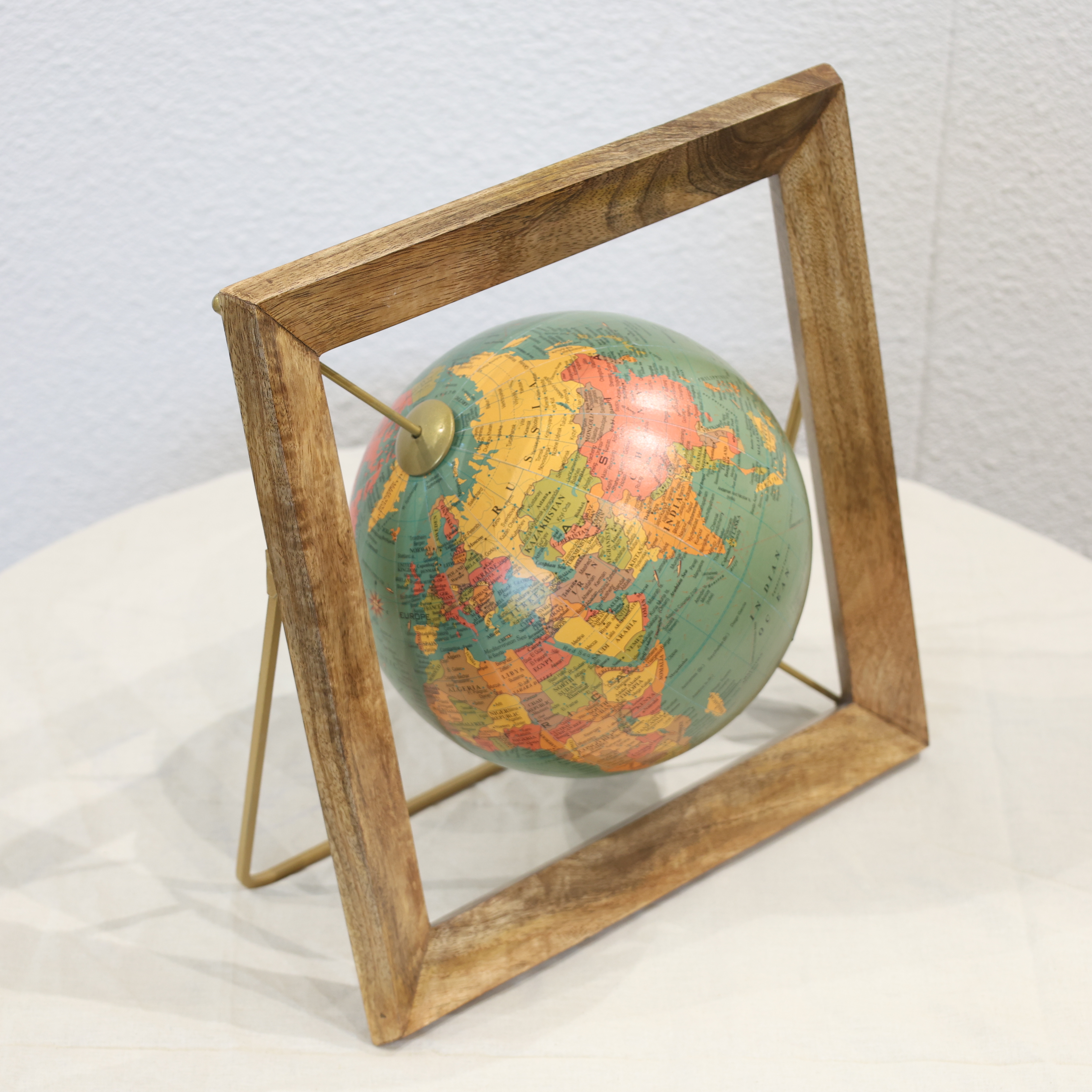 Unique Wooden Frame Globes
