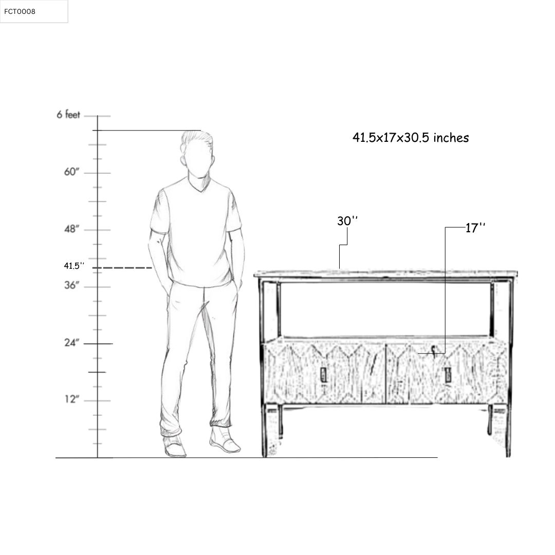 Geometric Accent Console Table