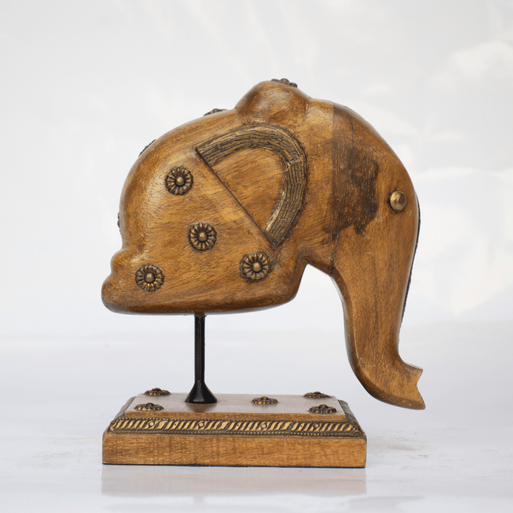 Rustic Elephant Head Table Decor