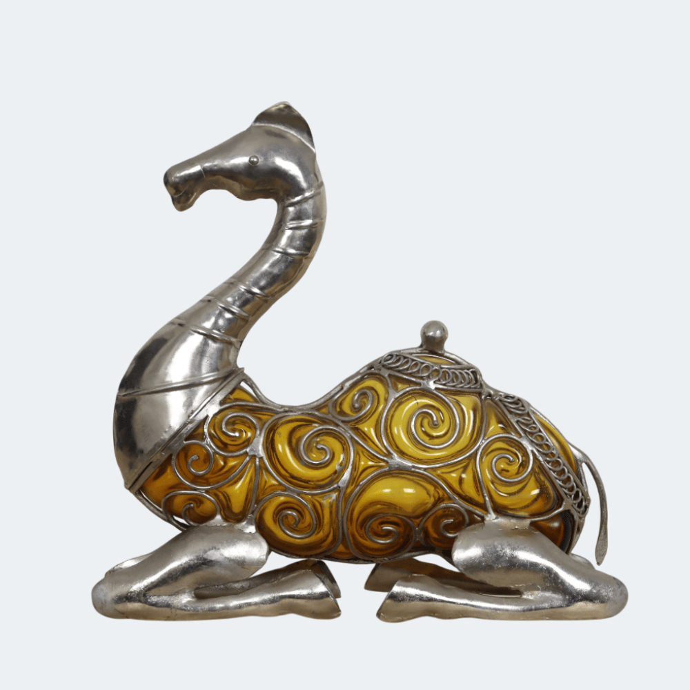 Yellow Camel Desert Wanderer Blown Glass Votive