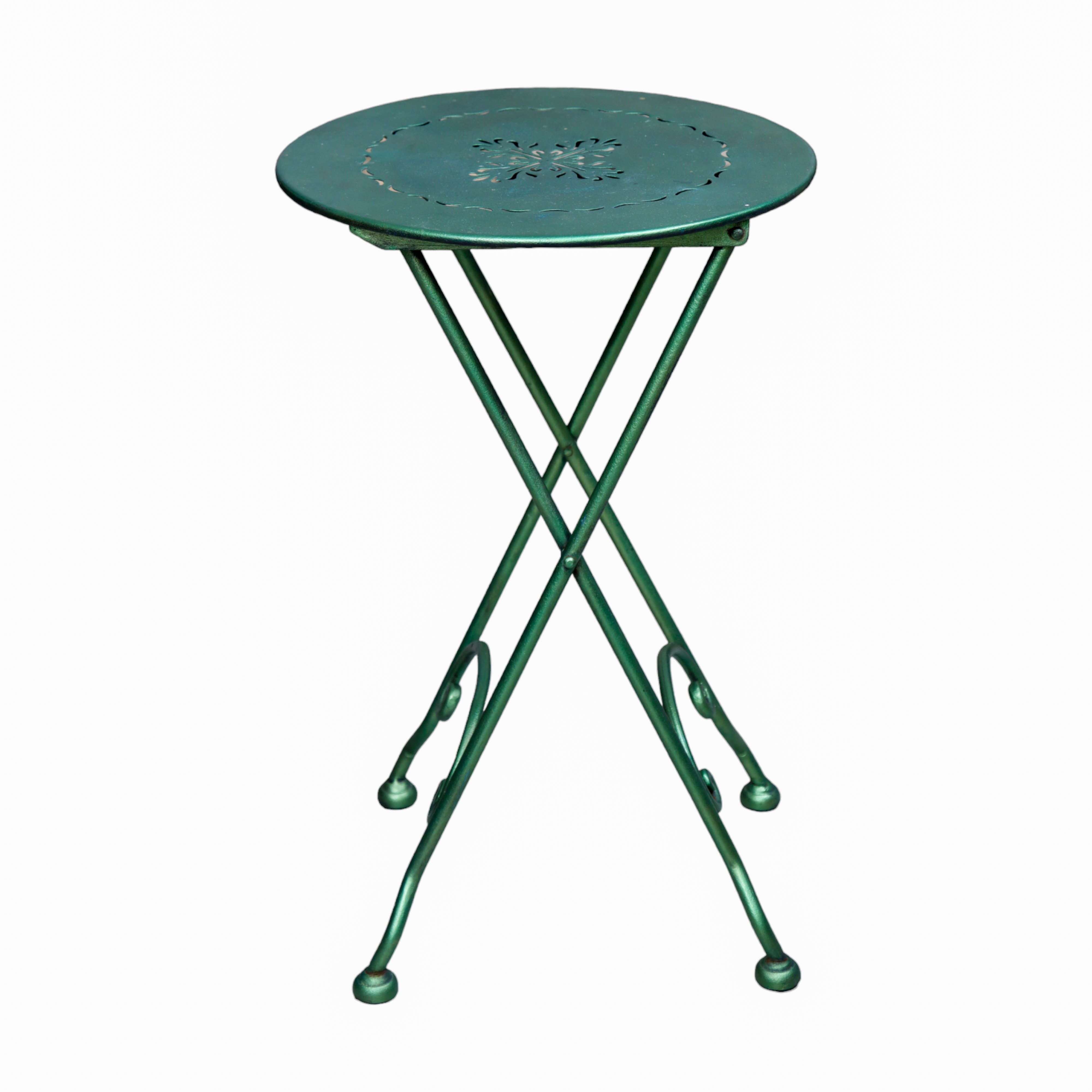 Iron Round Folding Side Table