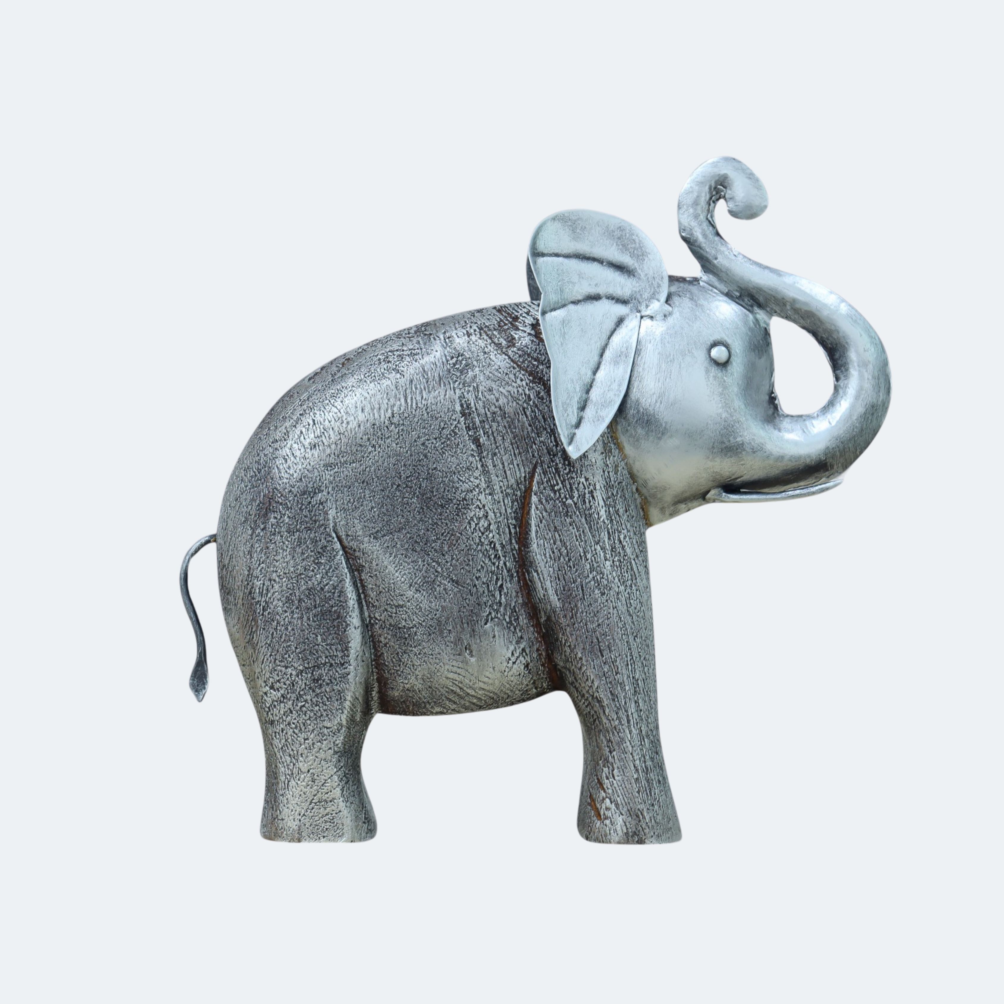 Luxury Joyful Jumbo Silver Elephant sculpture