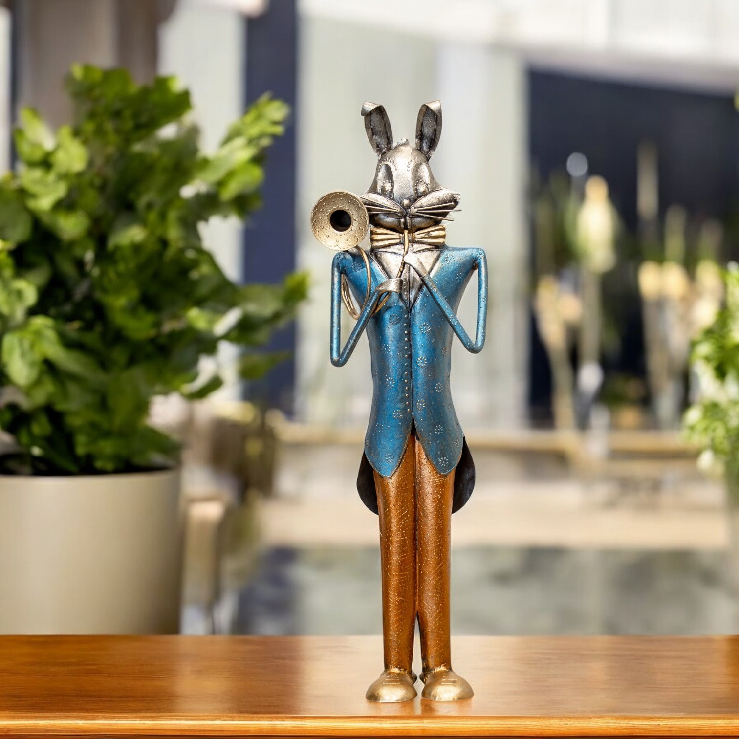 Rabbit Musician Garden Decor