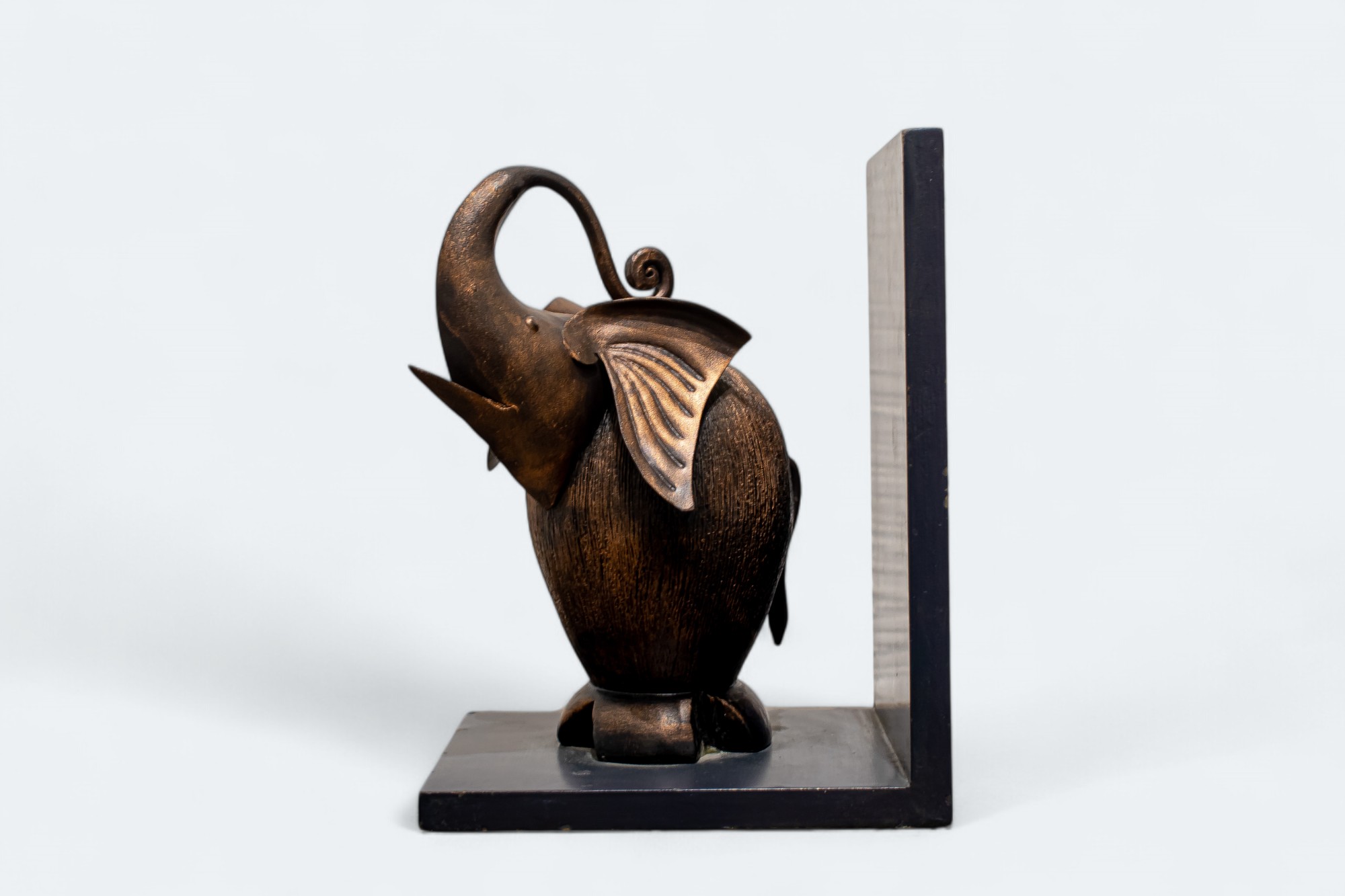 Wooden Elephant Bookends