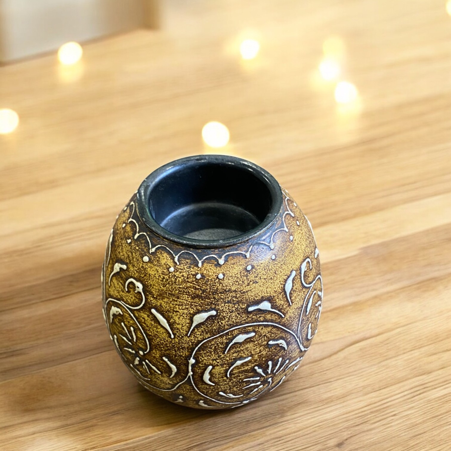 Wooden Round Tealight Candle Holder