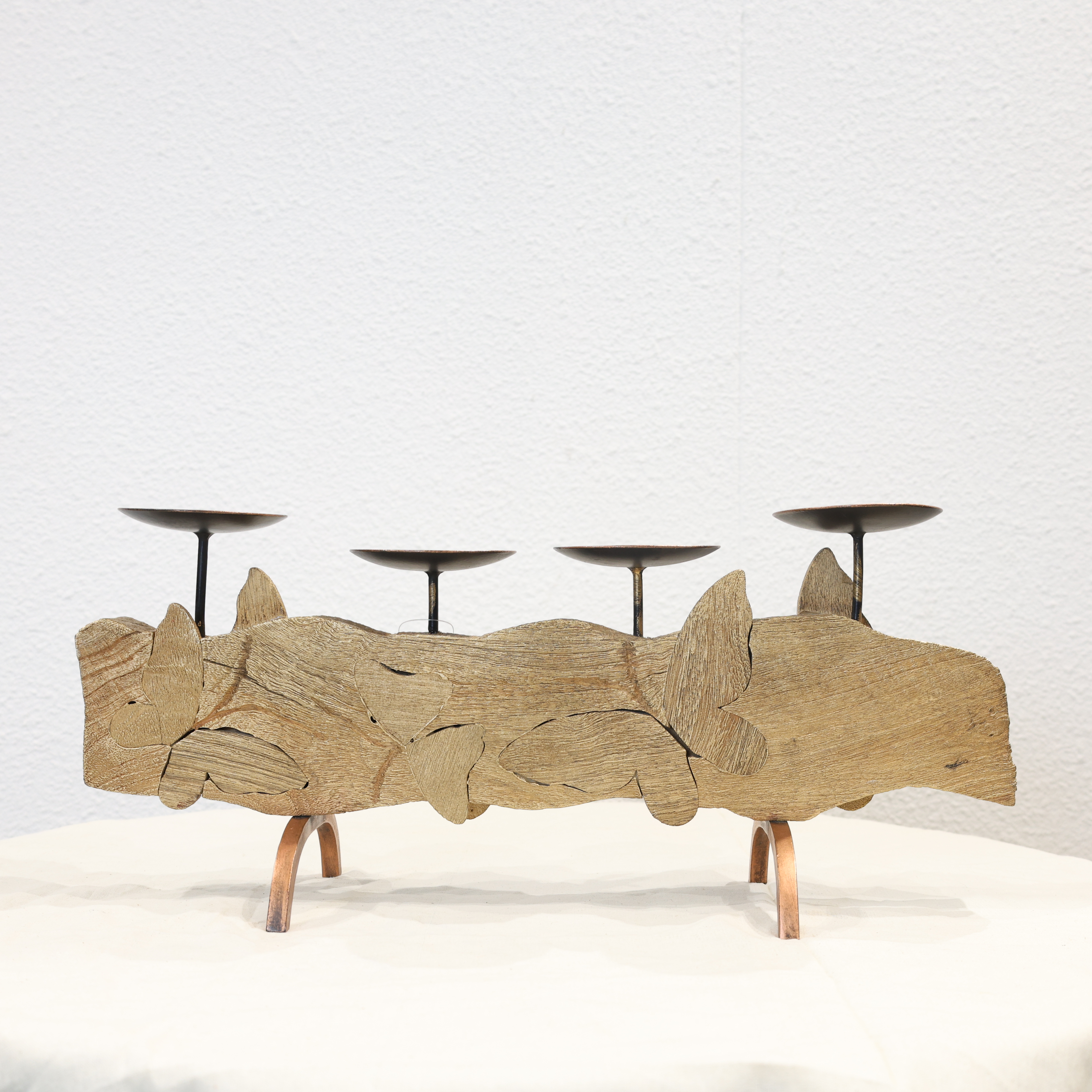 Wooden Butterfly Votive candle Stand