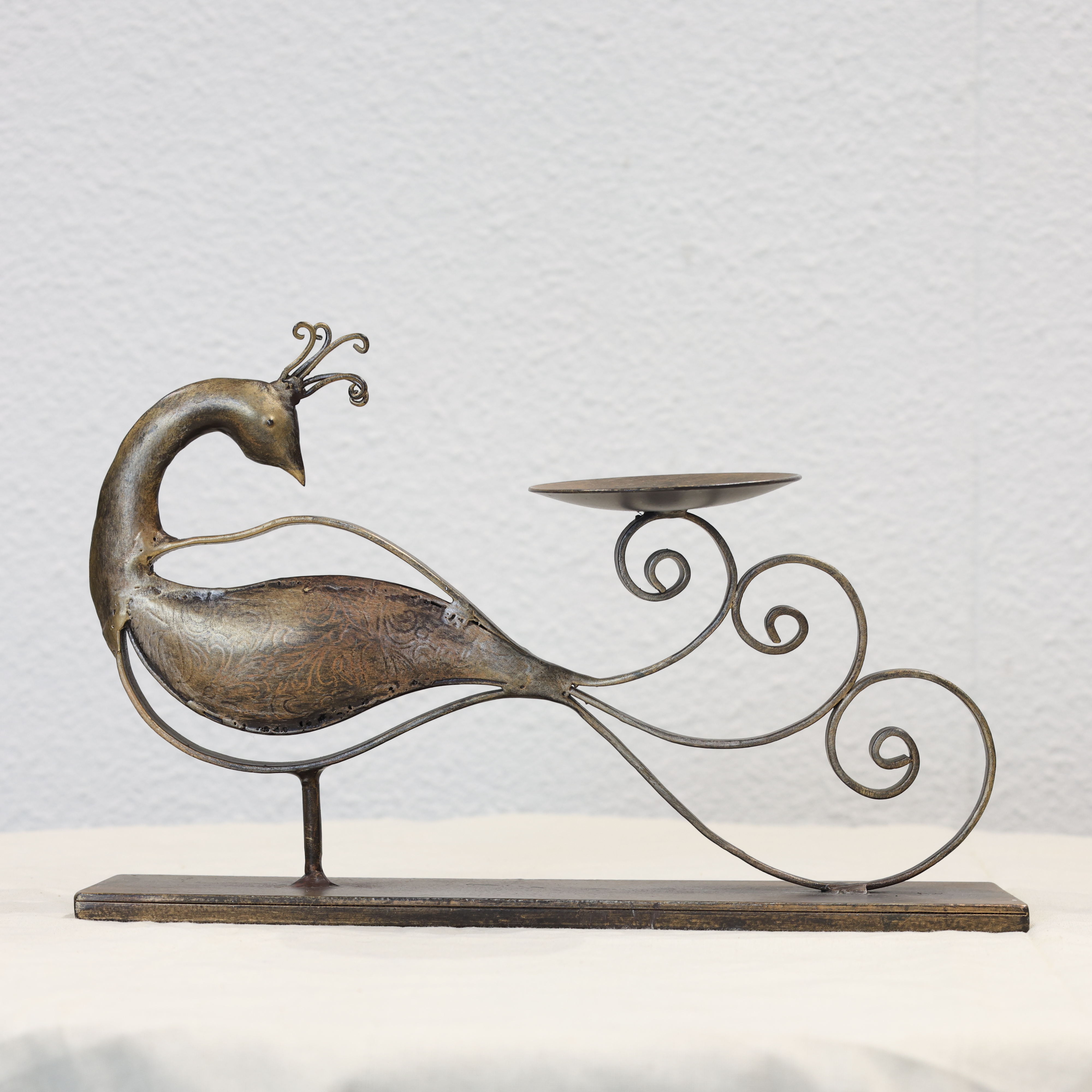 Peafowl Votive Candle Stand