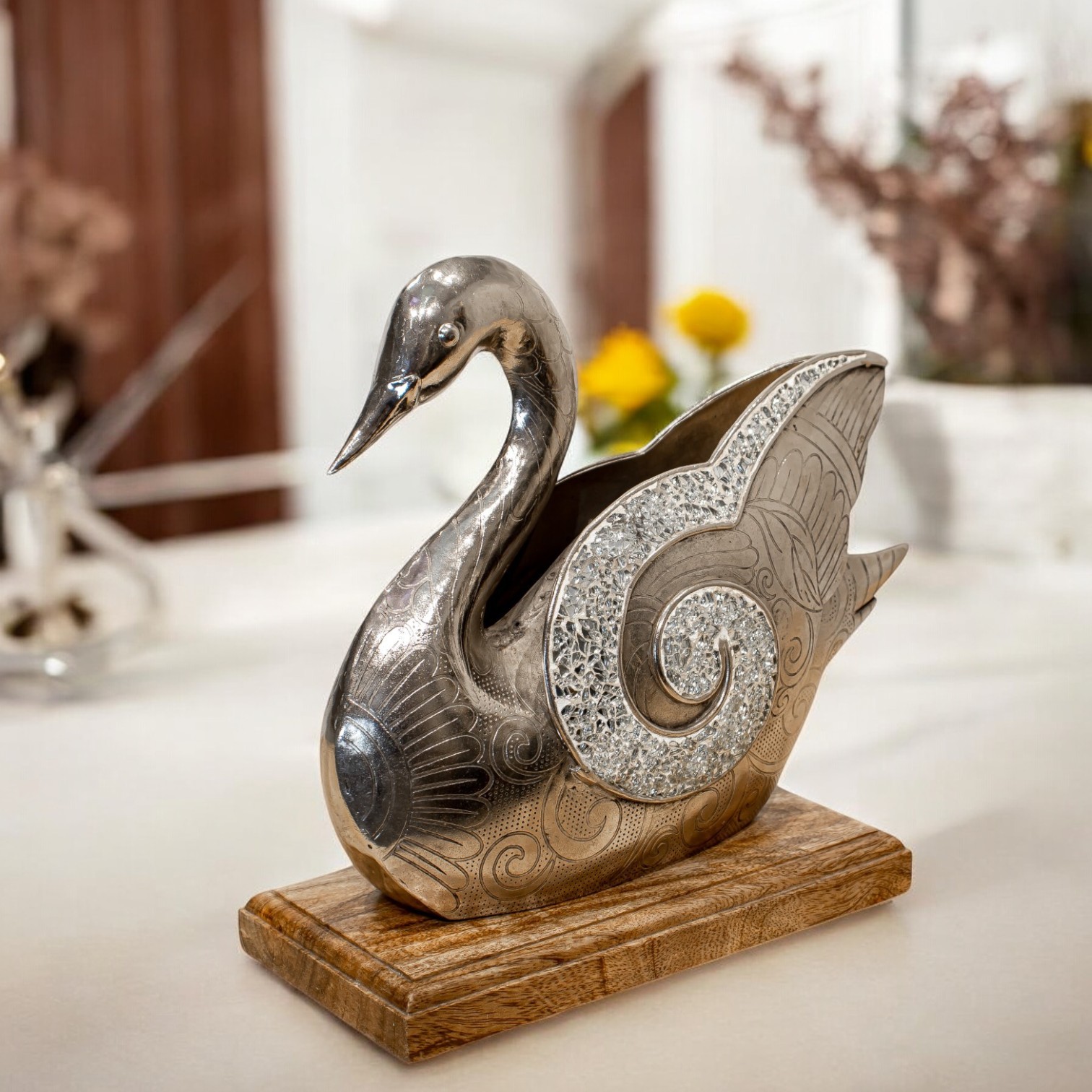 Mosaic Duck Showpiece
