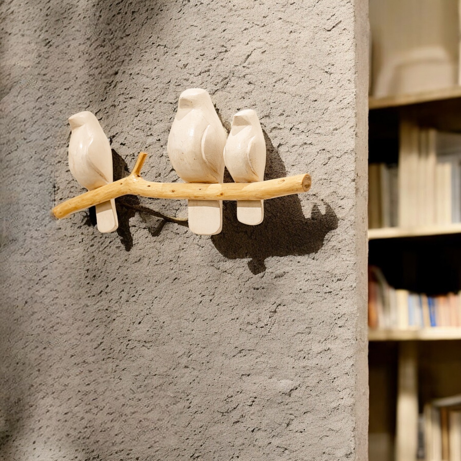 3 Wooden Bird Wall Decor