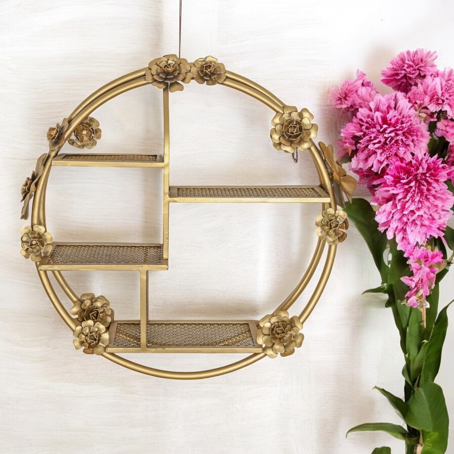Golden Bloom wall shelf