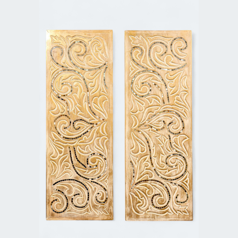 Mirror Mosaic 2 PC wooden Wall Decor