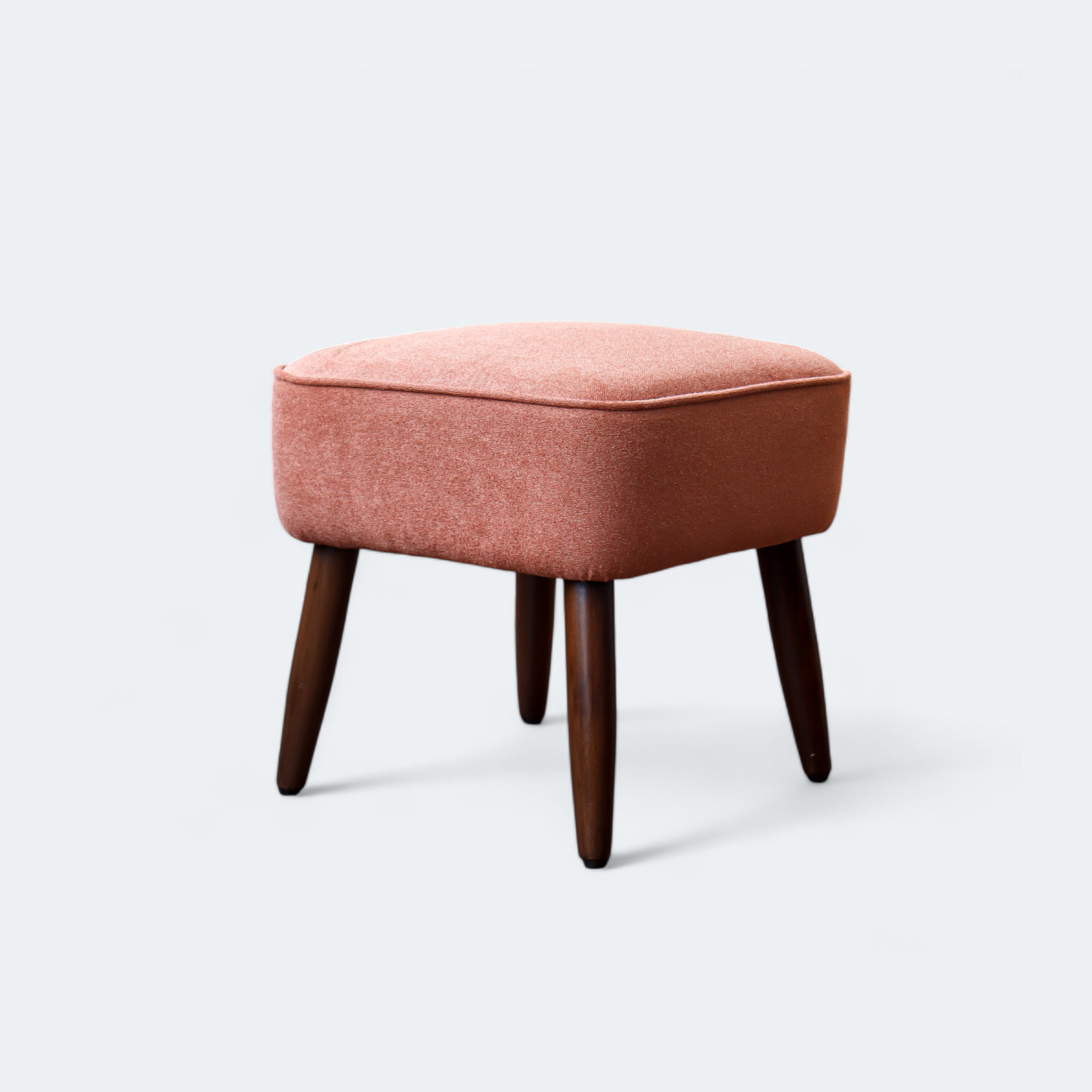 Premium Pink Teak Wood Pouffe