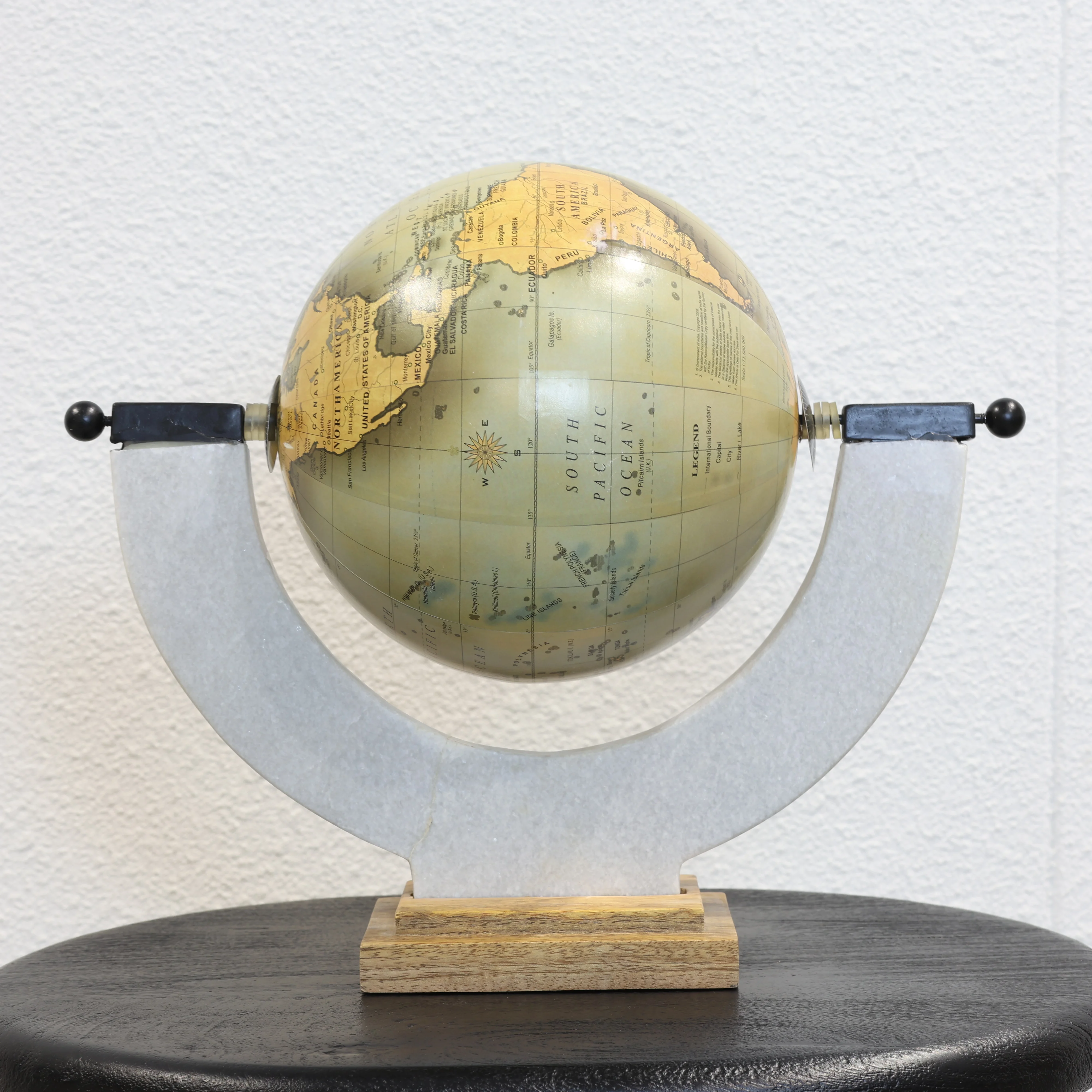 Antique Home Decor World Map Globe