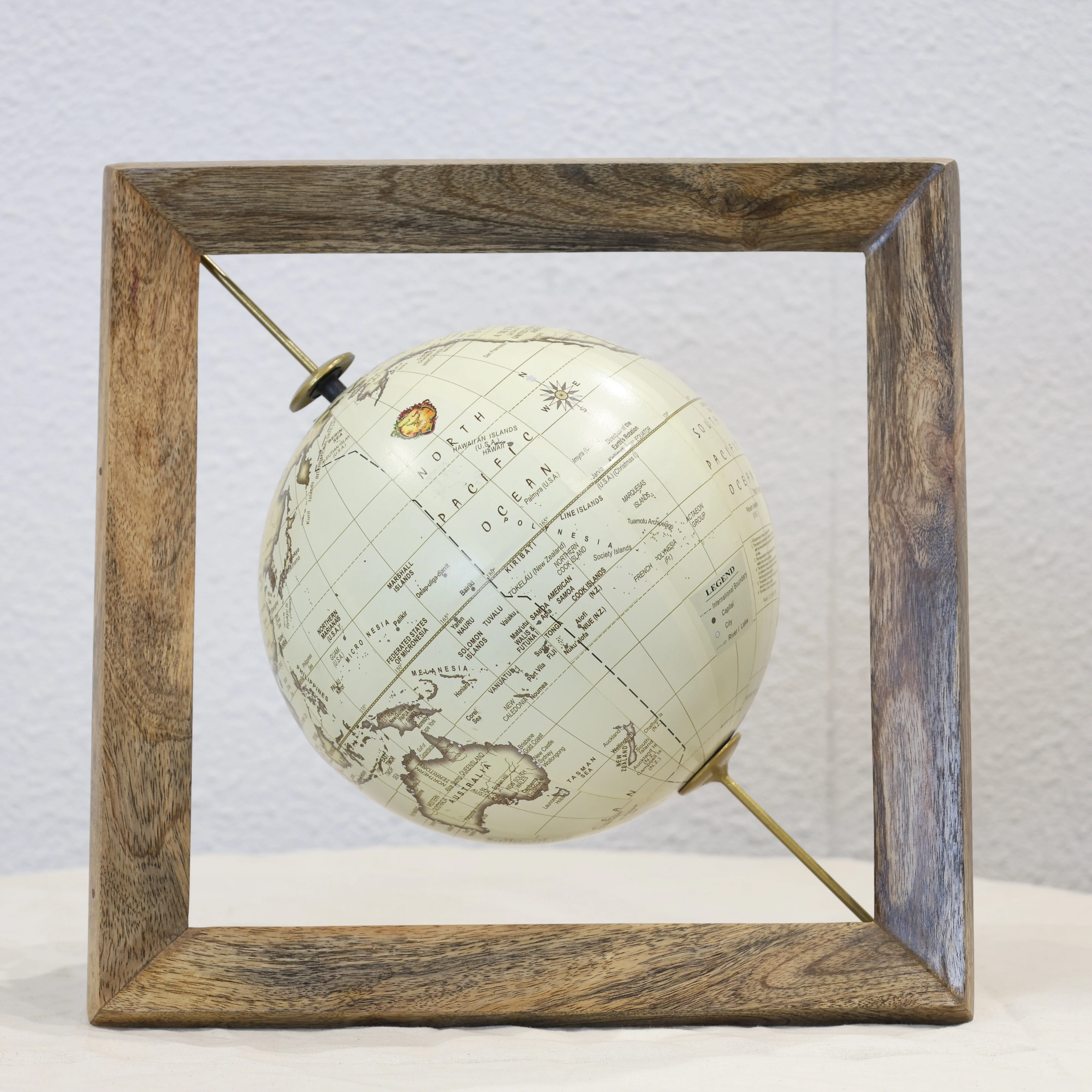 Wooden Frame Globe